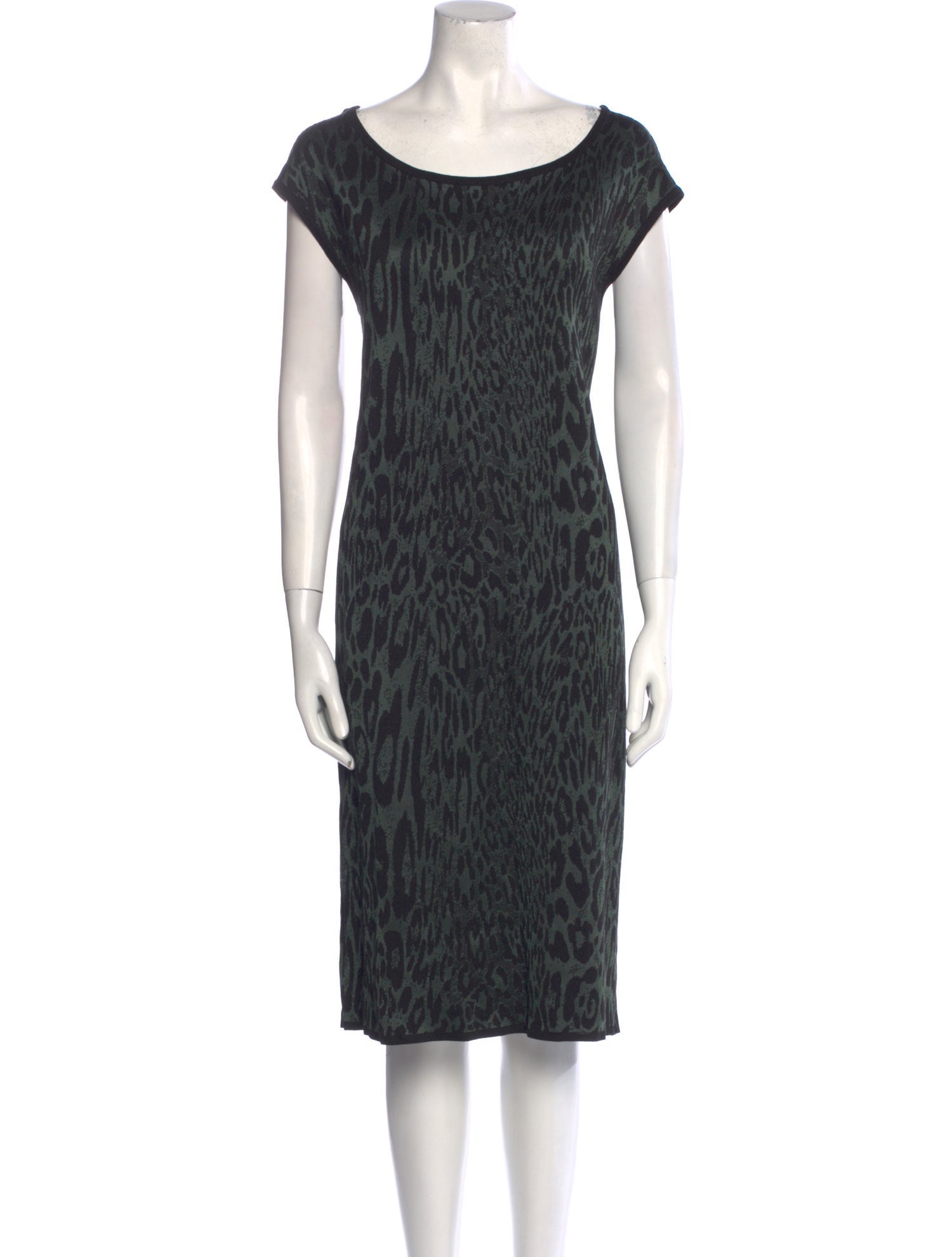 St. John Sport Animal Print Midi Length Dress
