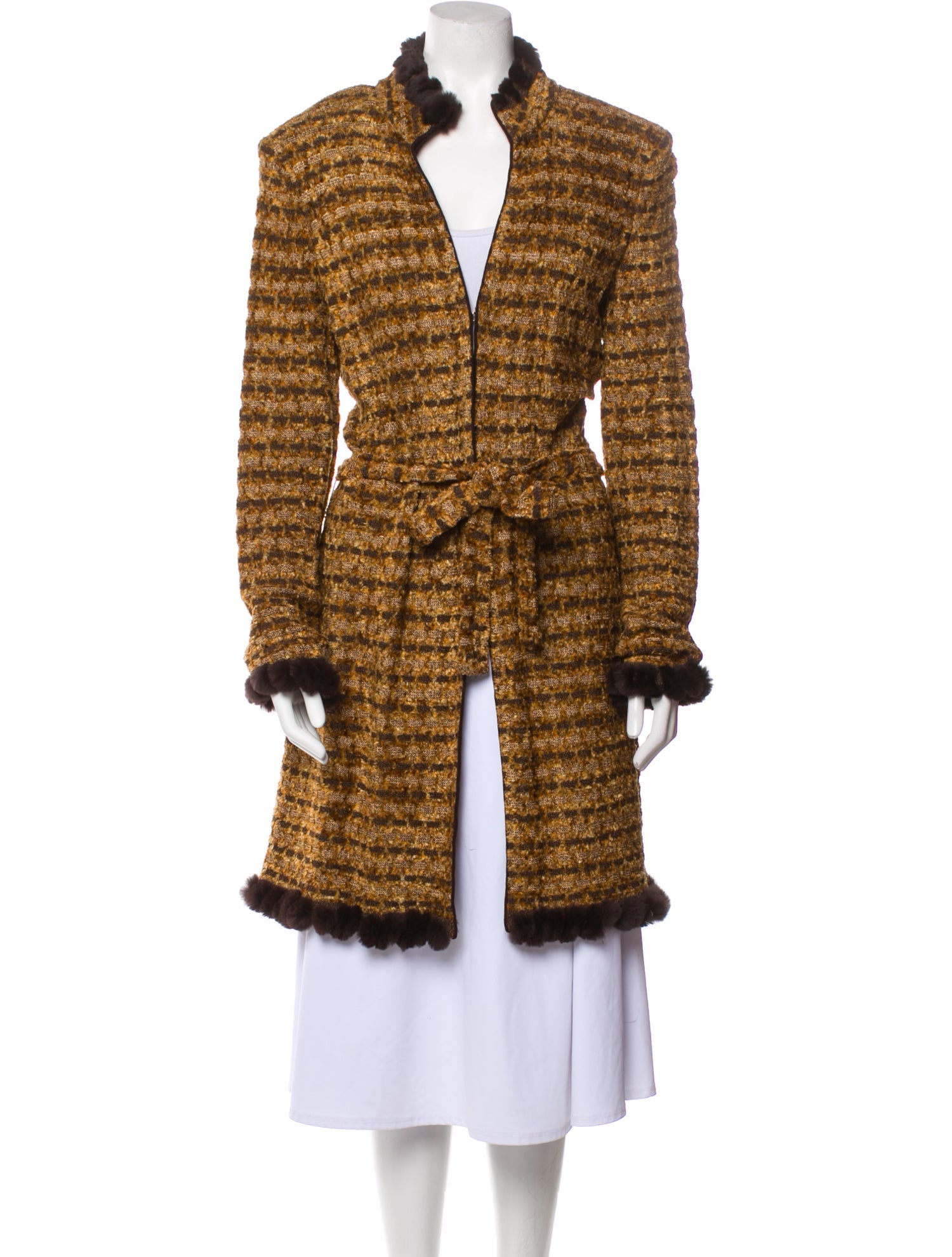 St. John Sport Plaid Print Coat