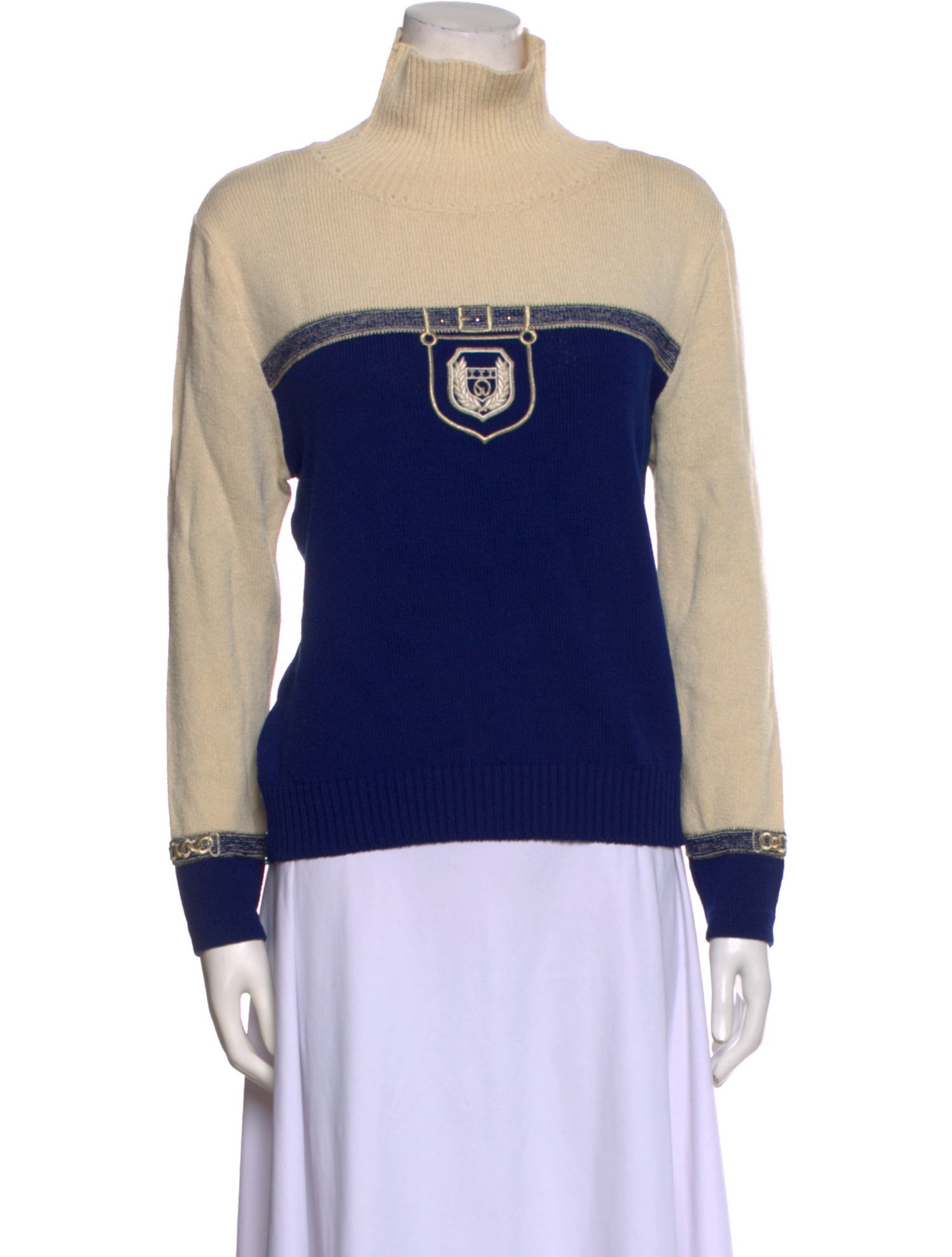 St. John Sport Wool Graphic Print Sweater