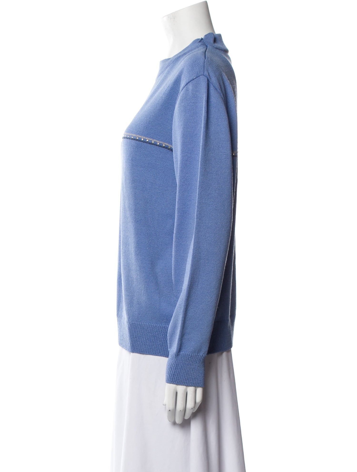 St. John Sport Wool Mock Neck Sweater