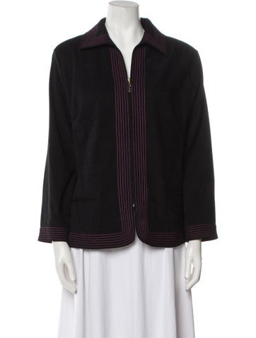 St. John Sport Jackets Striped Jacket L