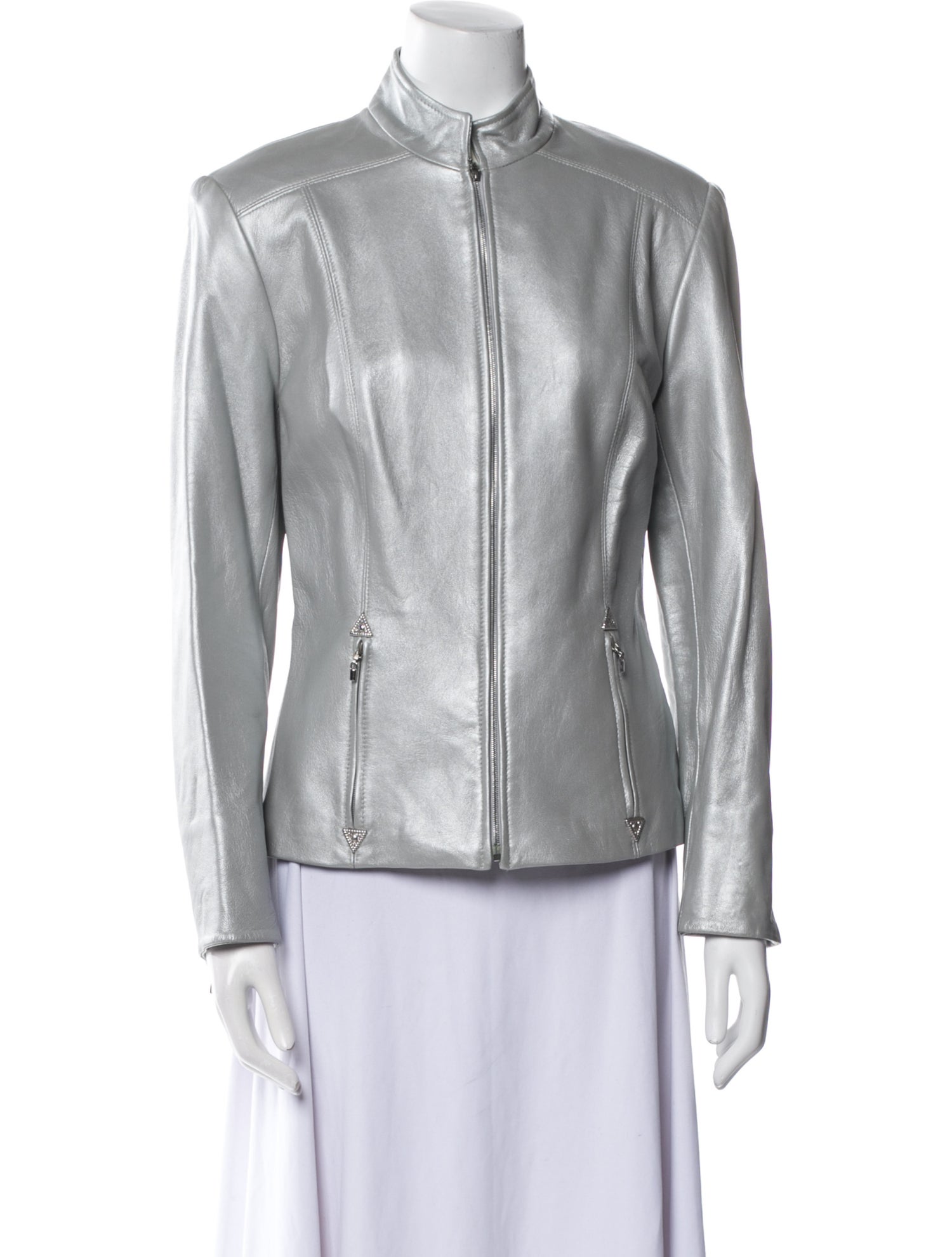 St. John Sport Leather Biker Jacket