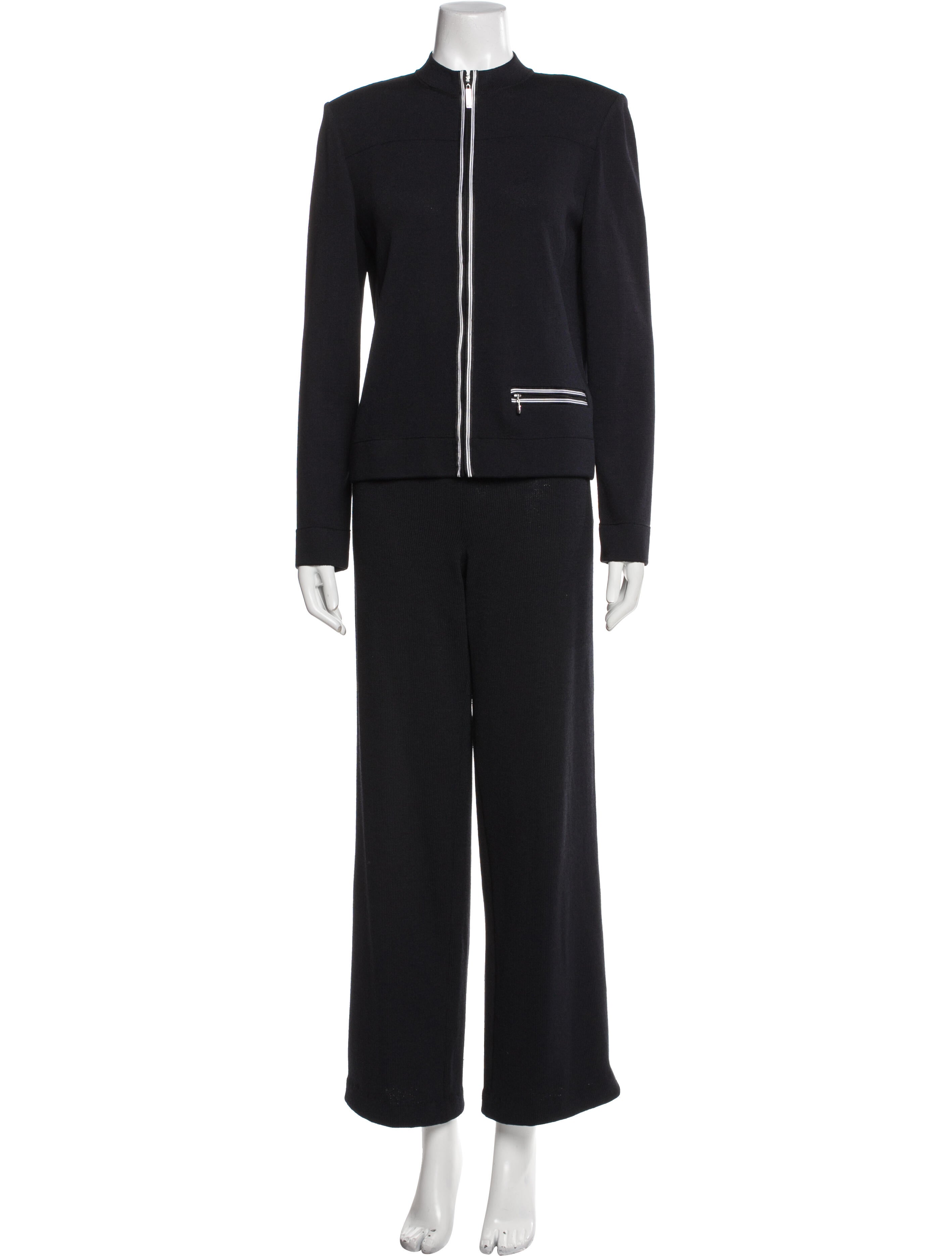 St. John Sport Wool Striped Pantsuit