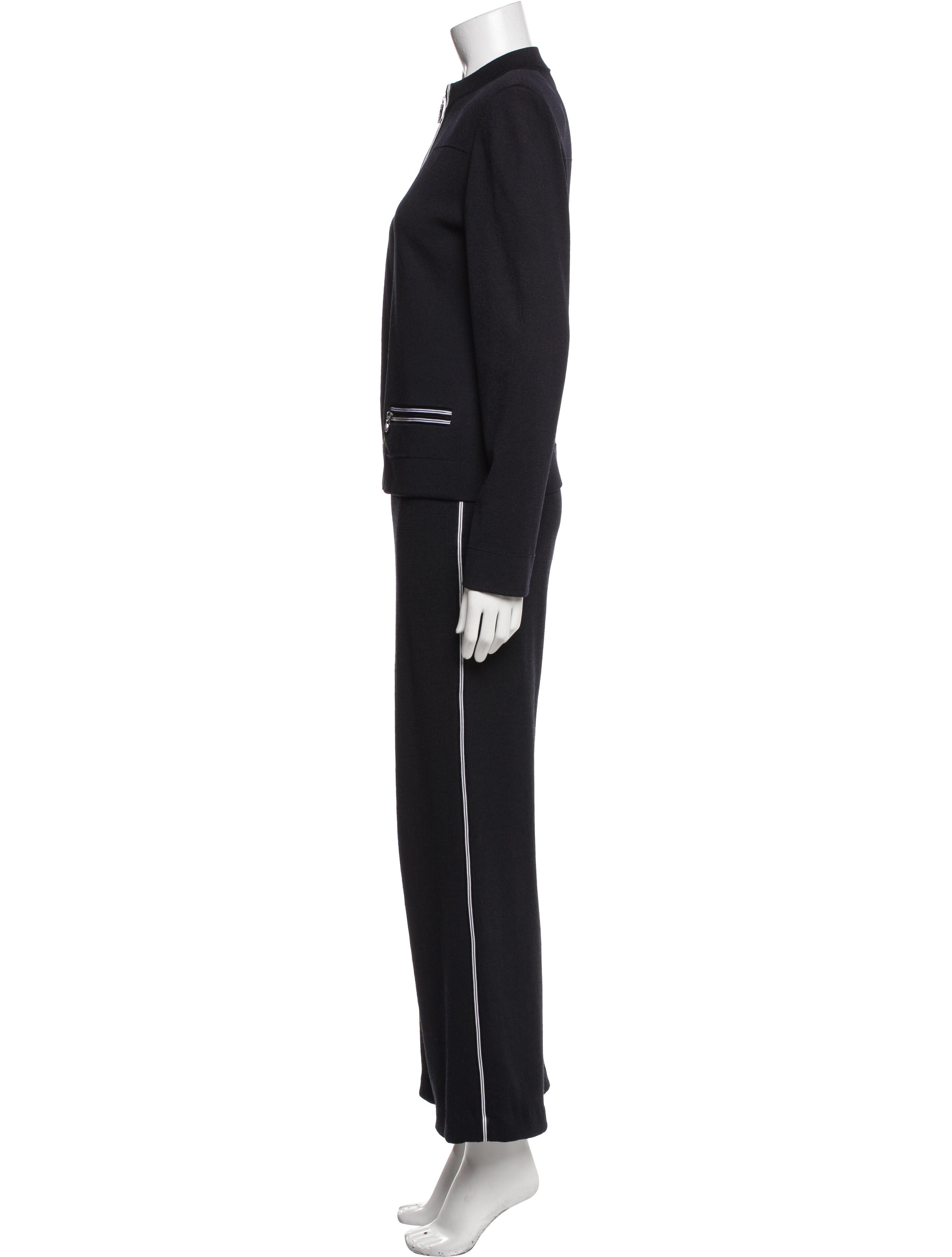 St. John Sport Wool Striped Pantsuit