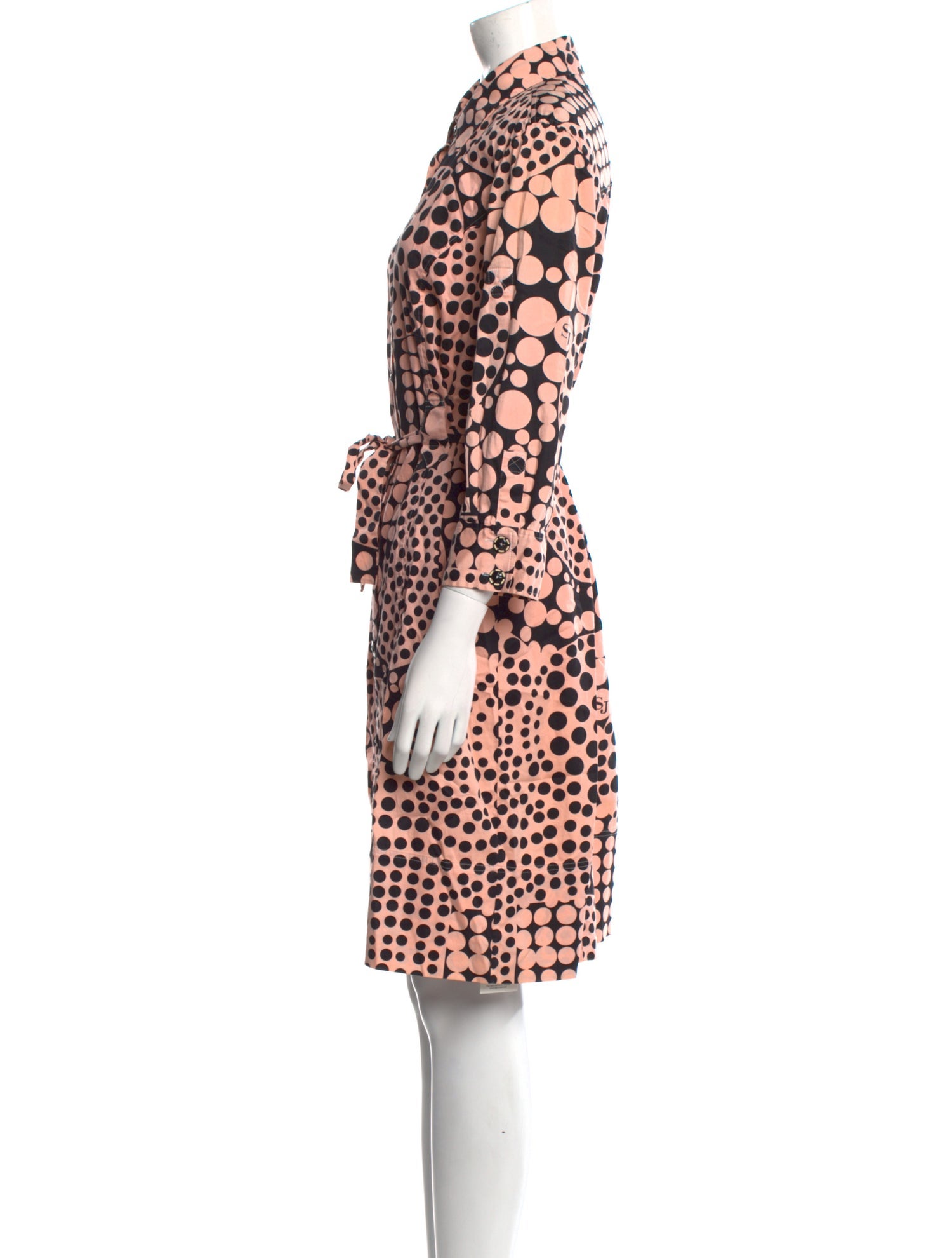 St. John Sport Polka Dot Print Knee-Length Dress