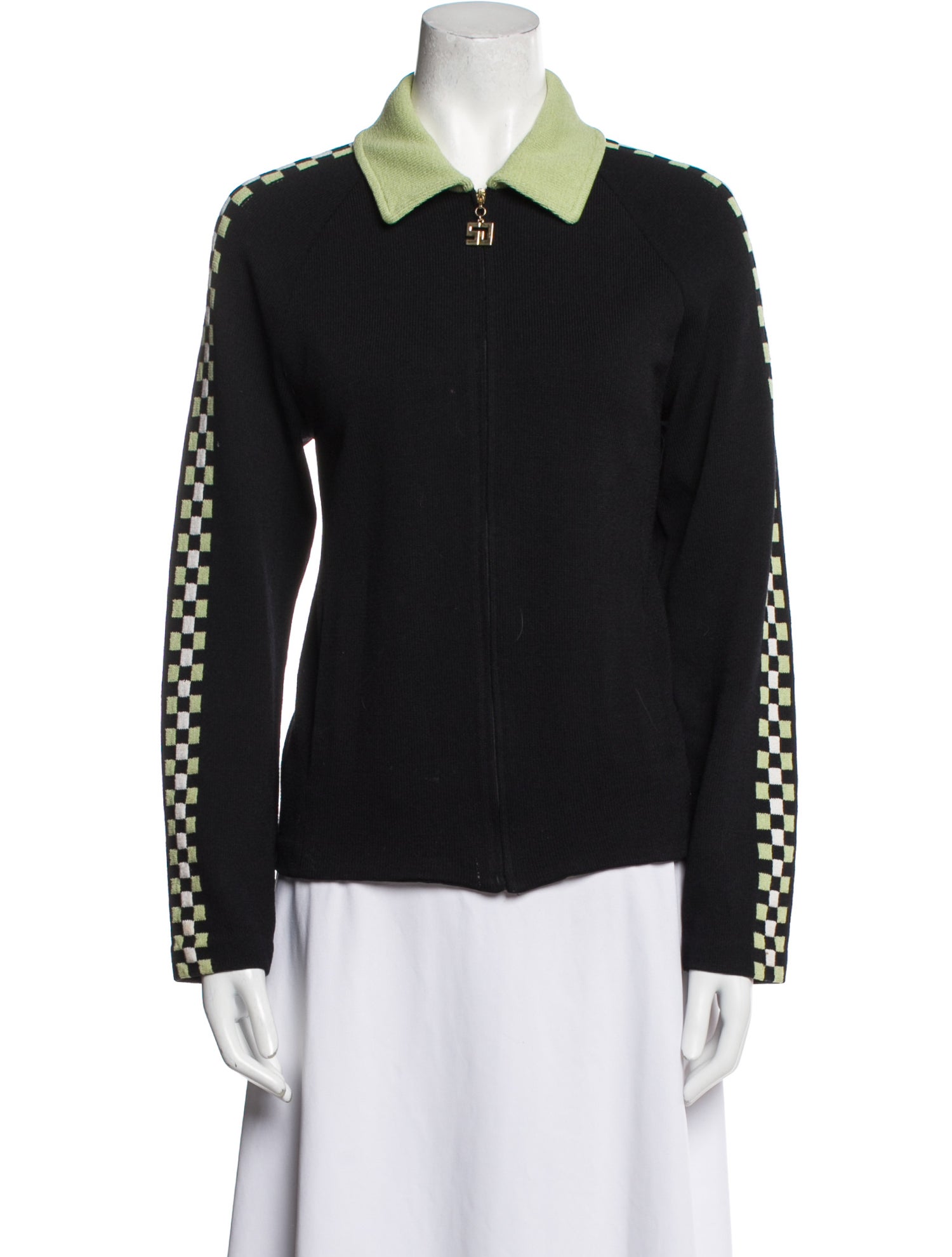 St. John Sport Wool Graphic Print Jacket