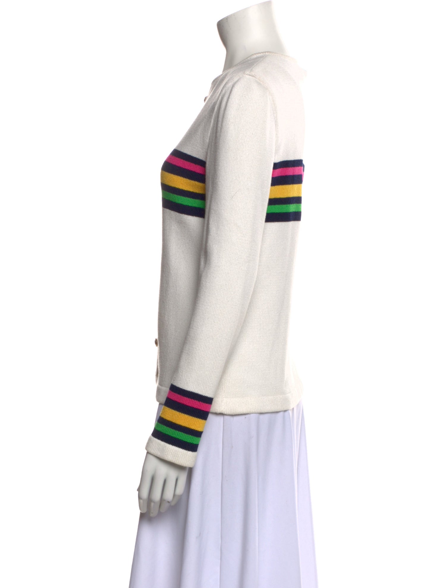 St. John Sport Wool Striped Sweater