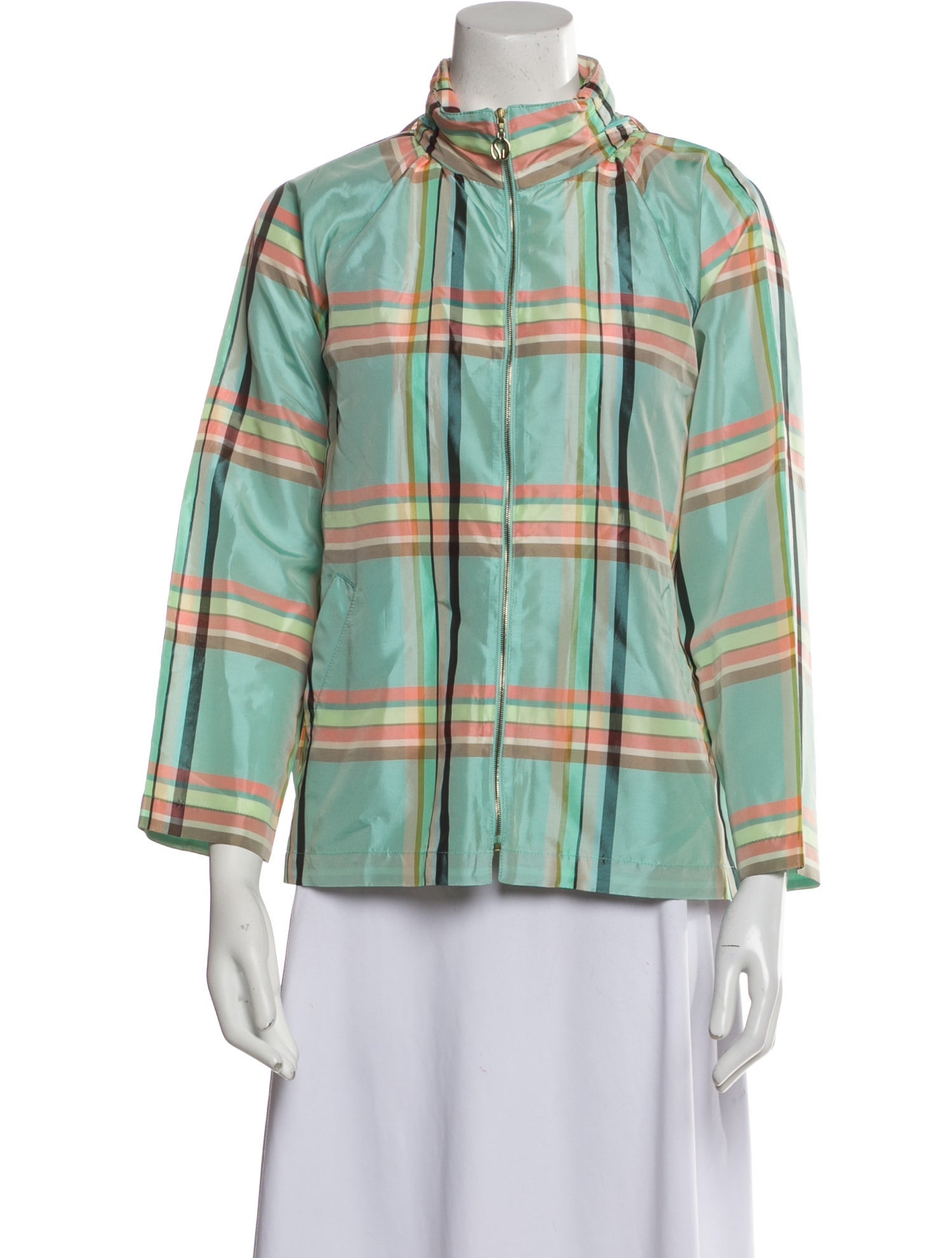 St. John Sport Plaid Print Jacket