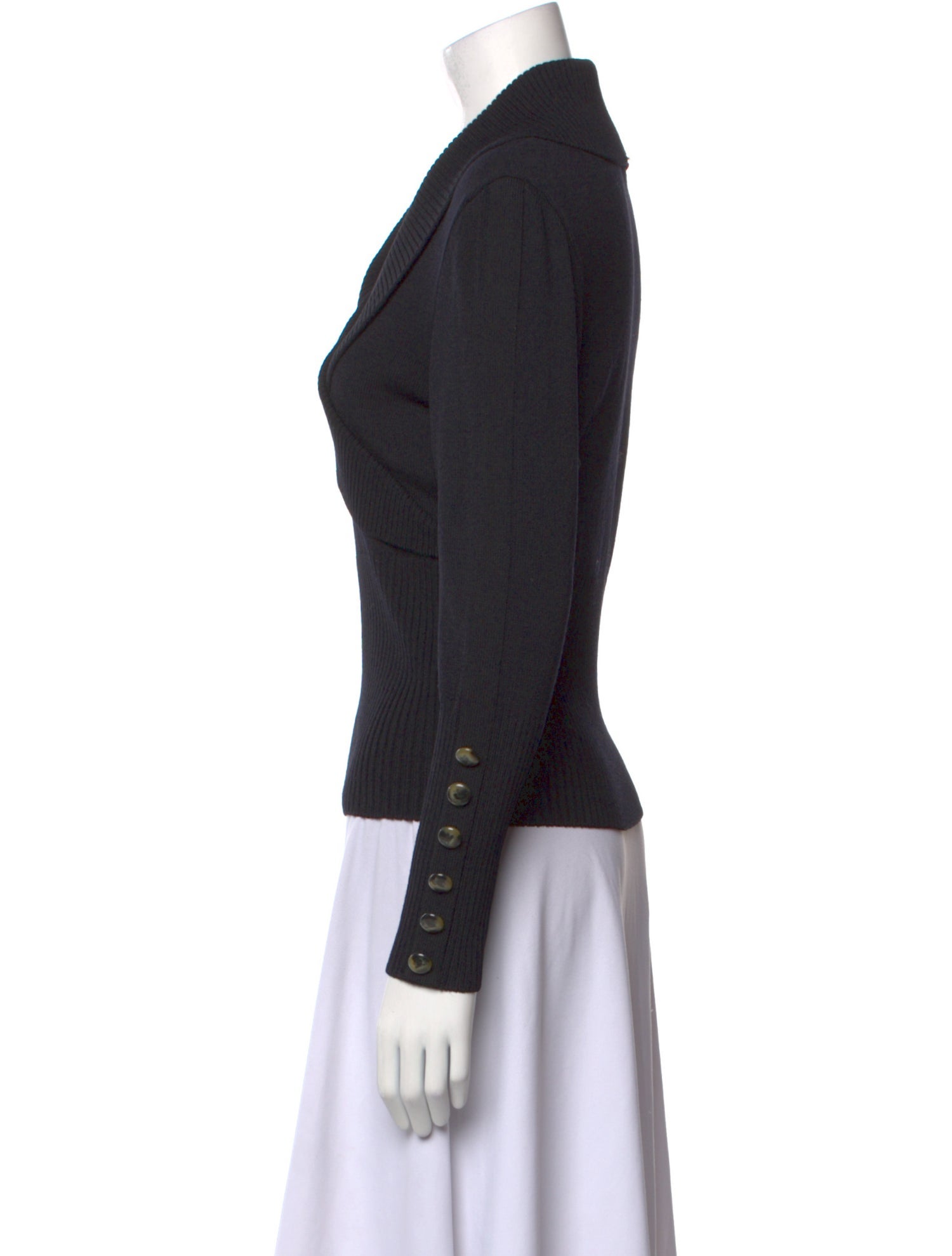 St. John Sport Wool V-Neck Sweater