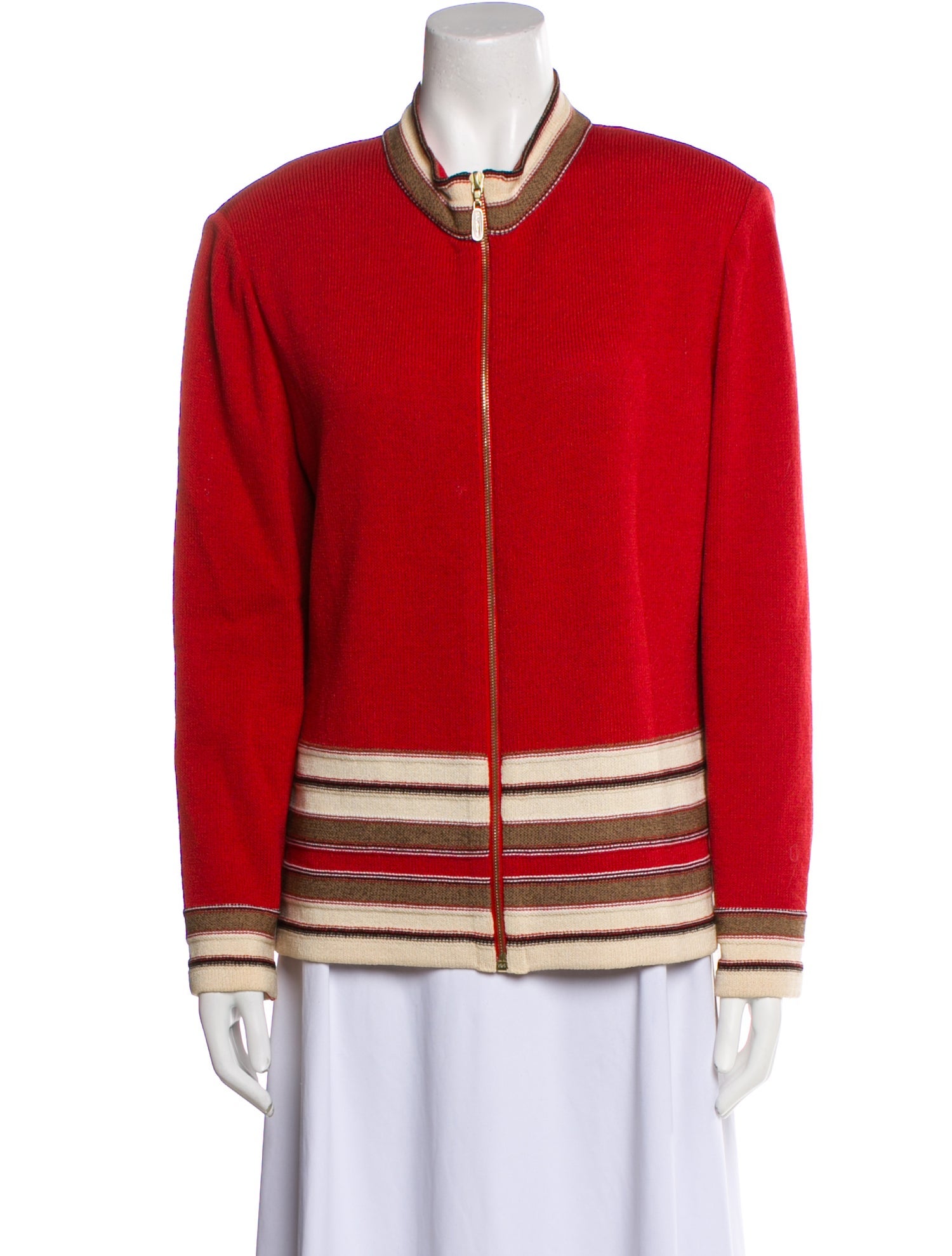 St. John Sport Wool Striped Sweater