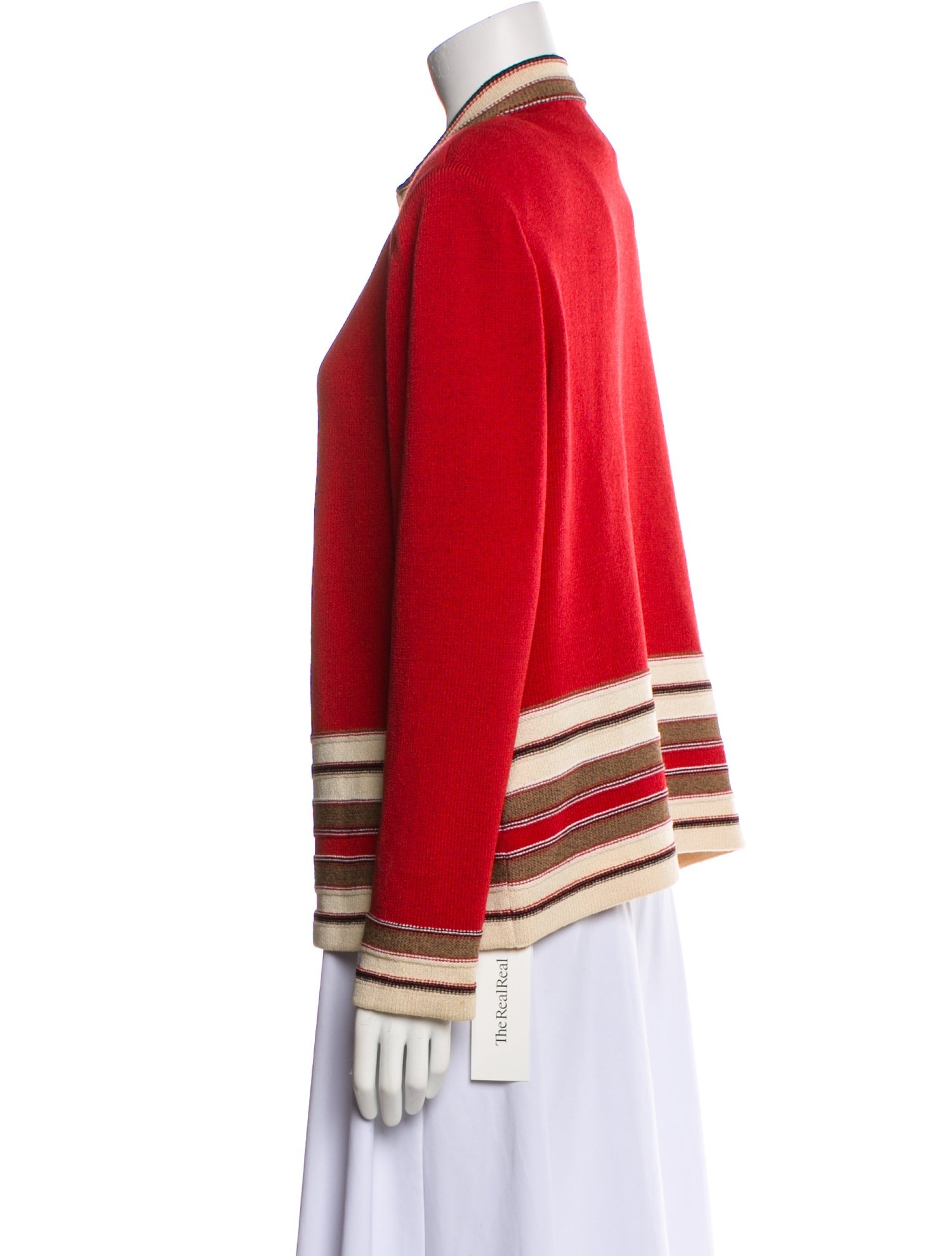 St. John Sport Wool Striped Sweater