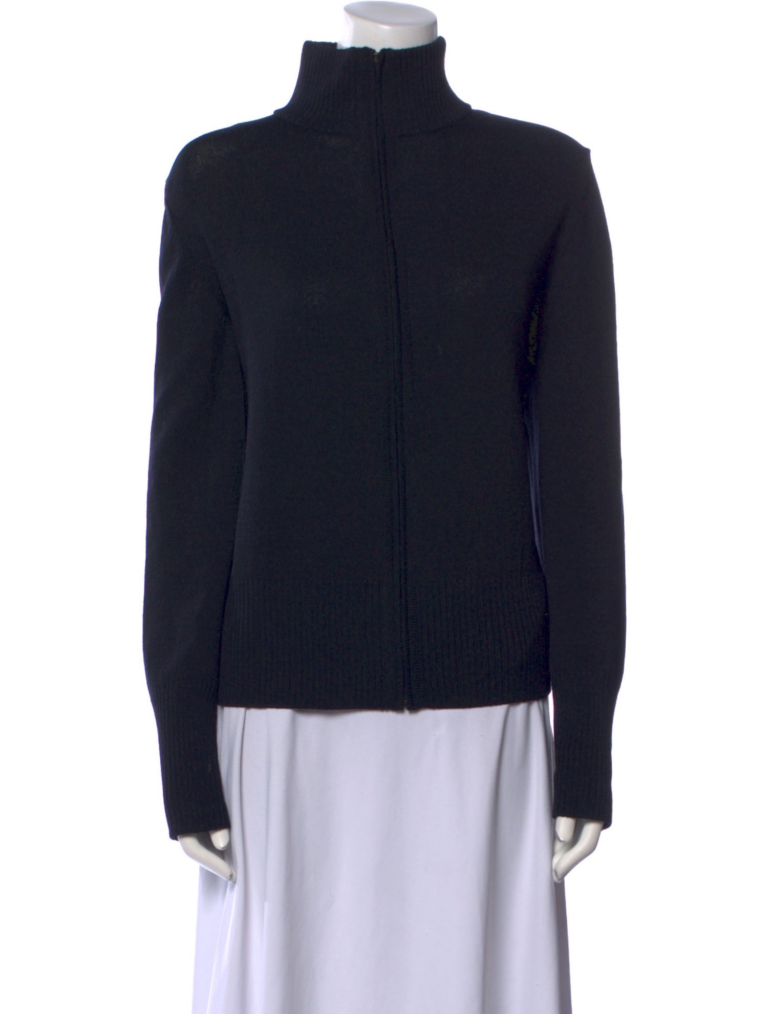 St. John Sport Wool Mock Neck Sweater