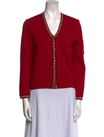 St. John Sport Wool V-Neck Sweater