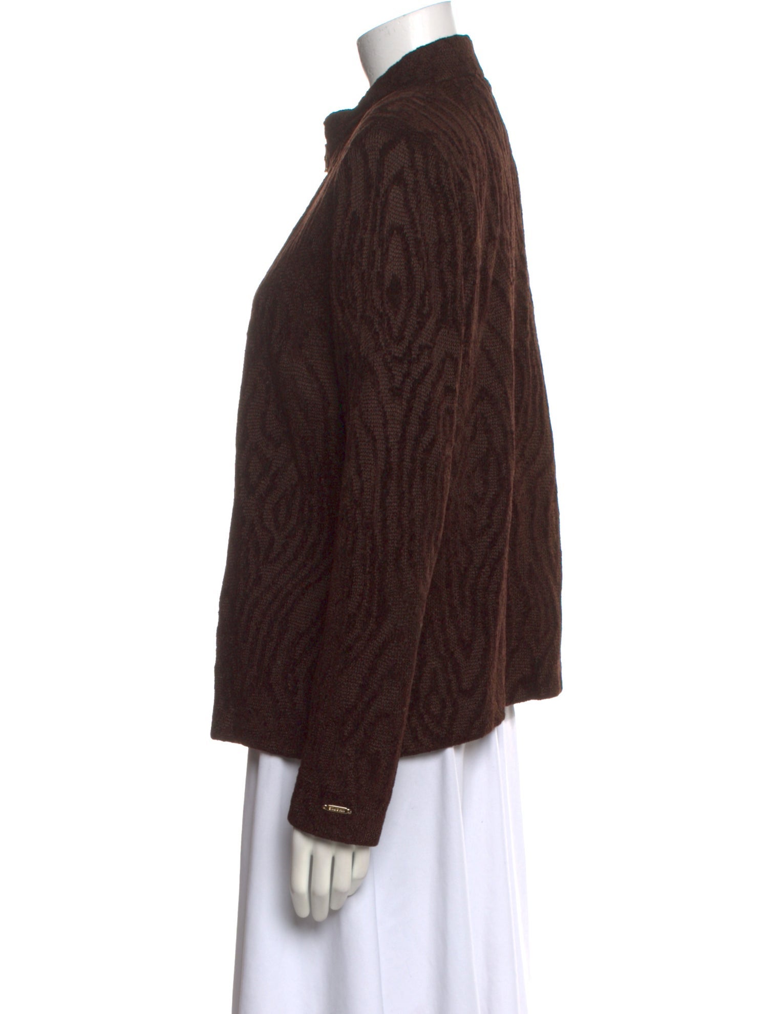 St. John Sport Angora Mock Neck Sweater