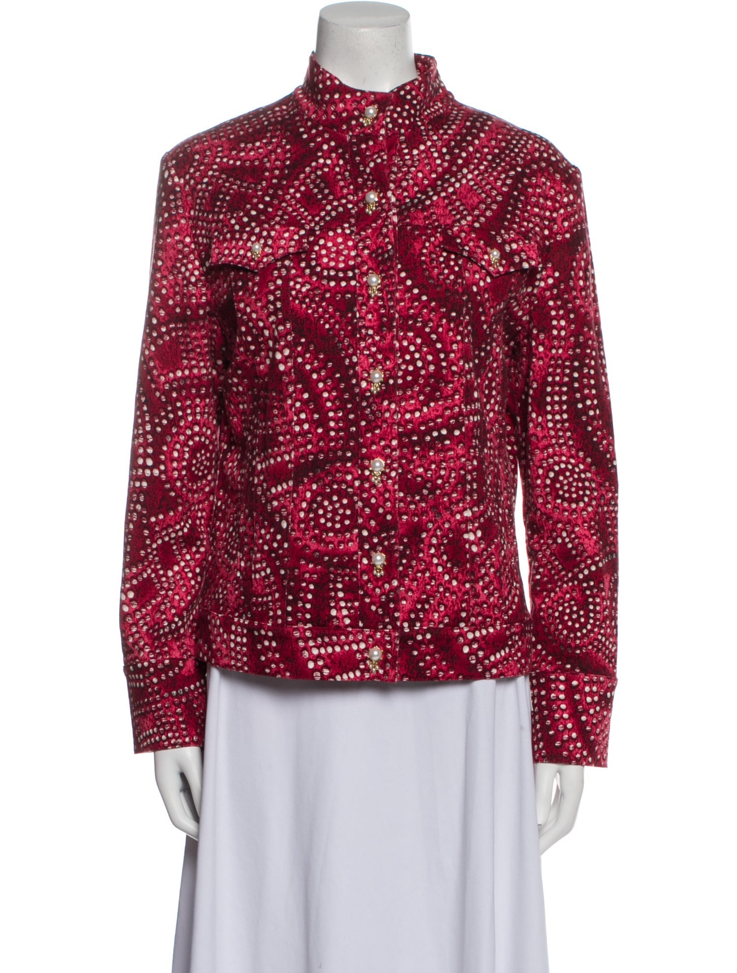 St. John Sport Silk Tweed Pattern Evening Jacket