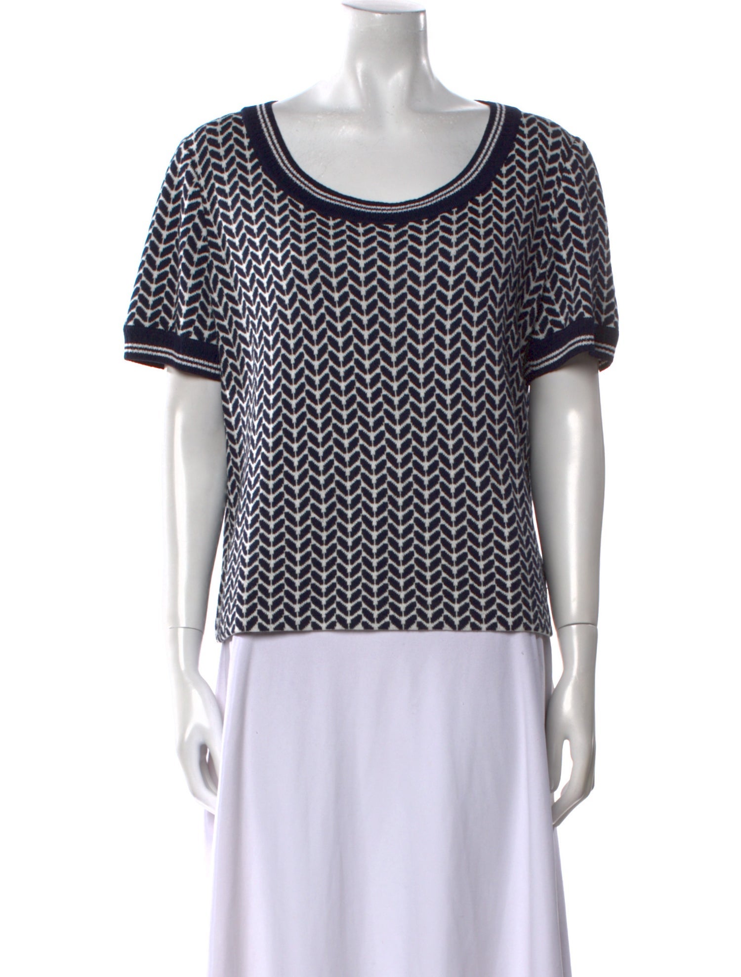 St. John Sport Virgin Wool Printed Sweater