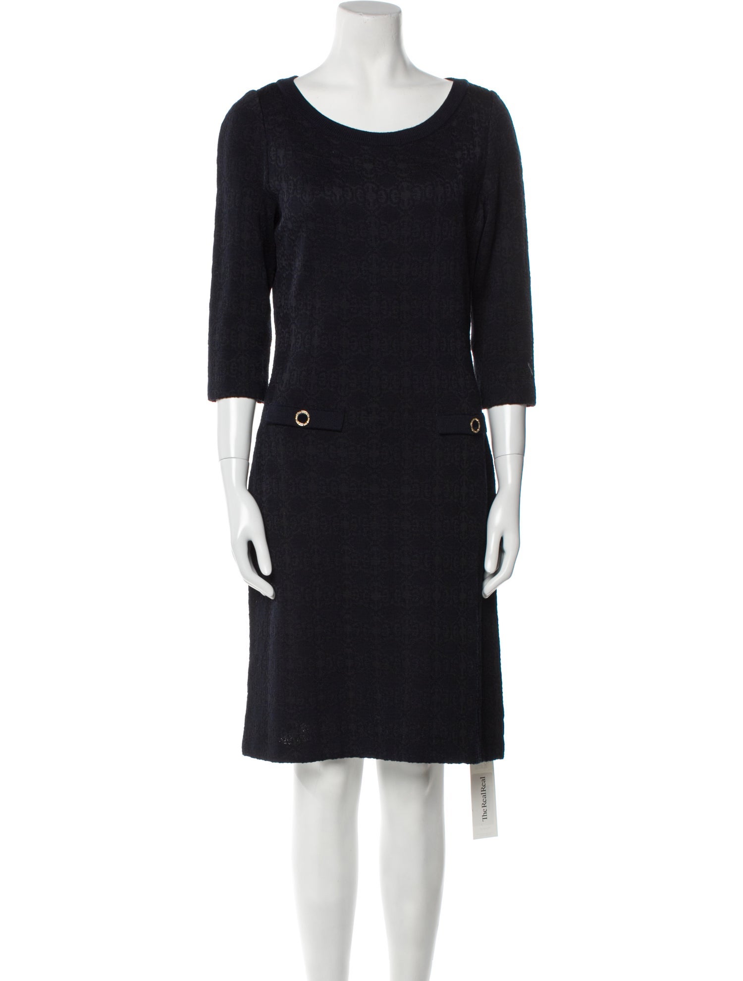 St. John Sport Scoop Neck Knee-Length Dress