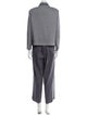 St. John Sport Linen Tweed Pattern Pant Set
