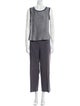 St. John Sport Linen Tweed Pattern Pant Set