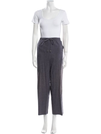 St. John Sport Linen Tweed Pattern Pant Set