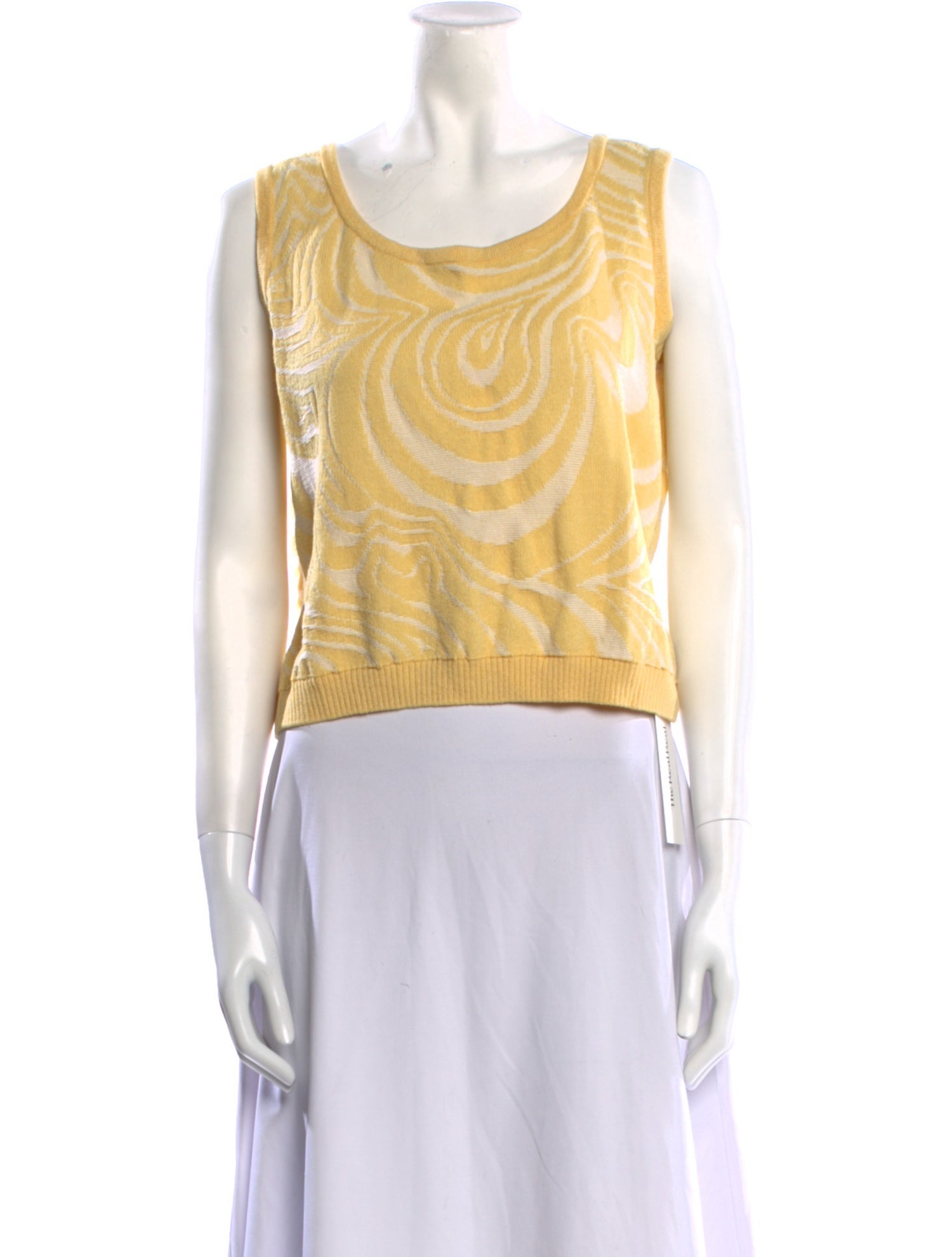 St. John Sport Striped Square Neckline Sweater