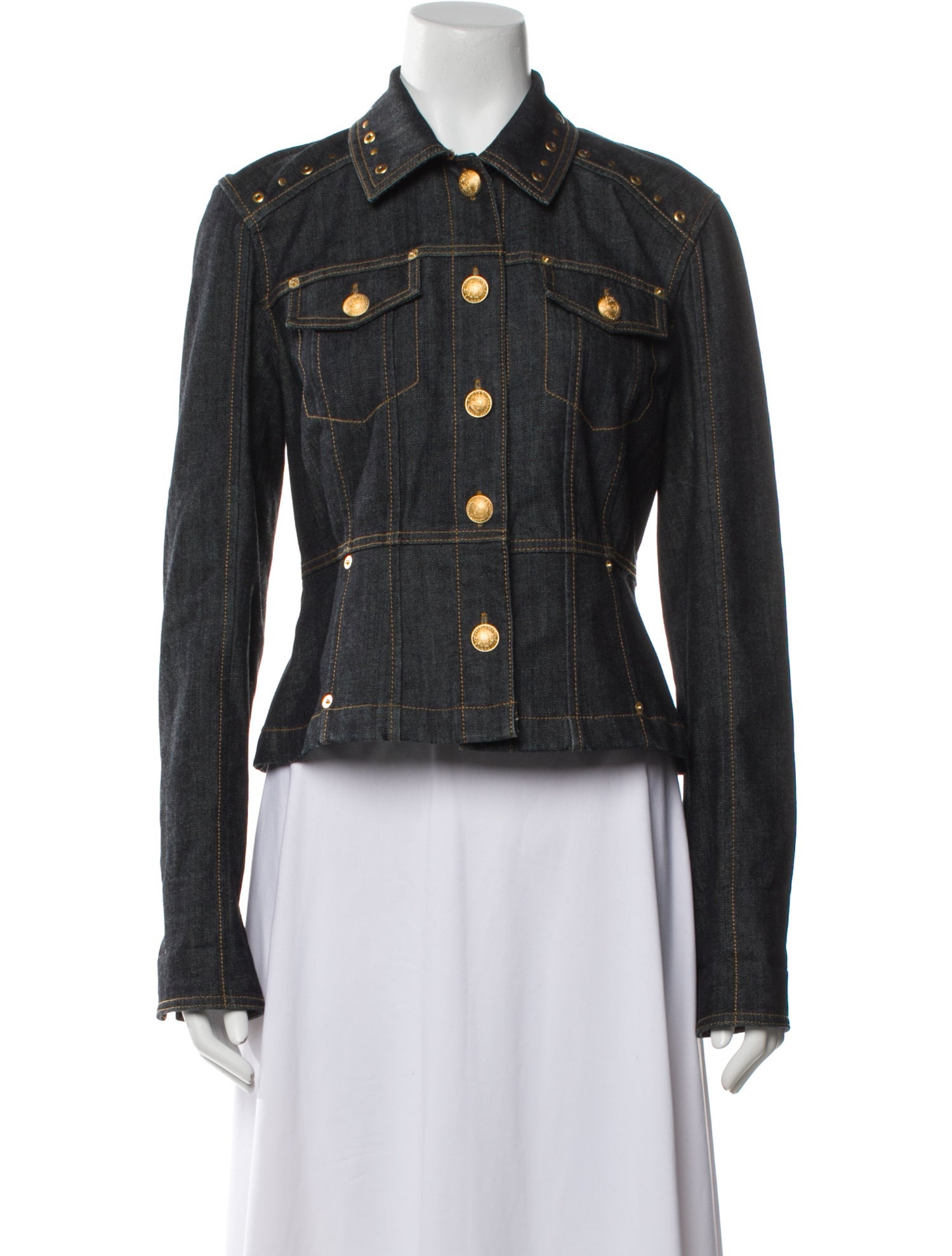 St. John Sport Printed Denim Jacket