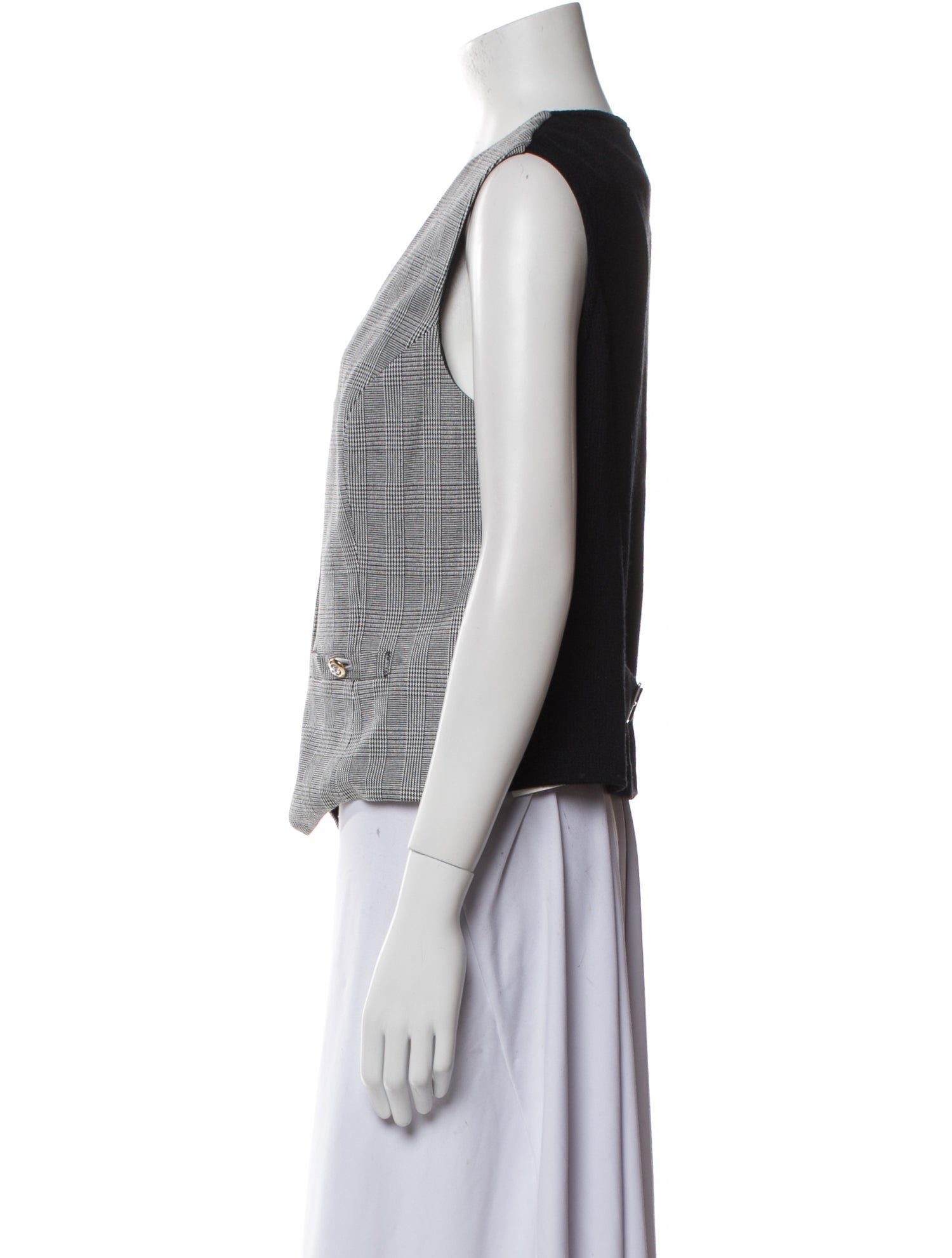 St. John Sport Plaid Print Vest