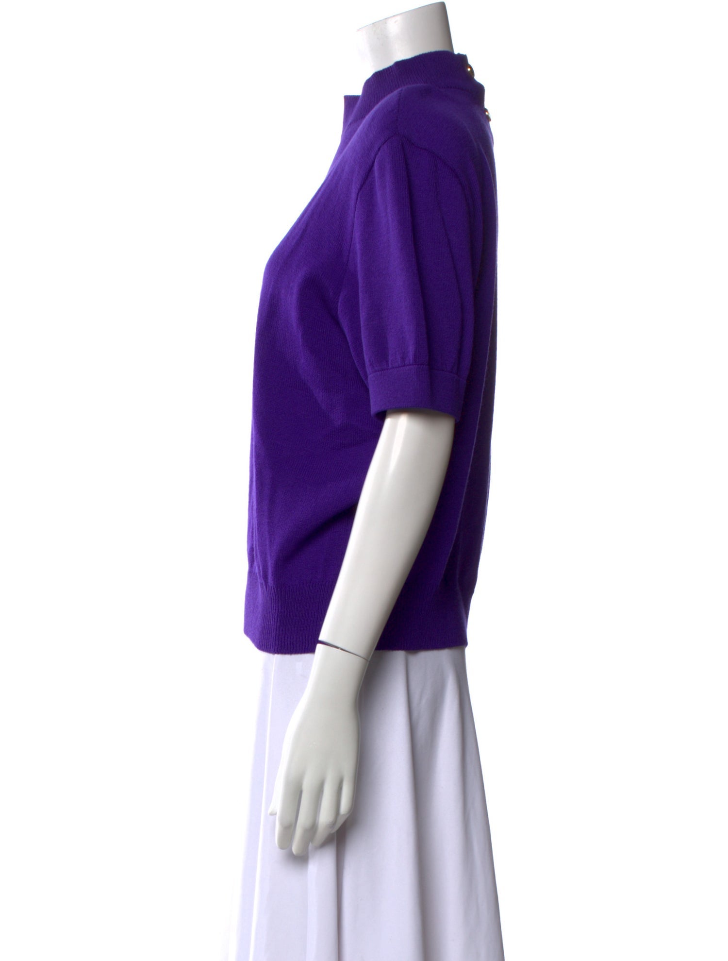 St. John Sport Wool Mock Neck Sweater