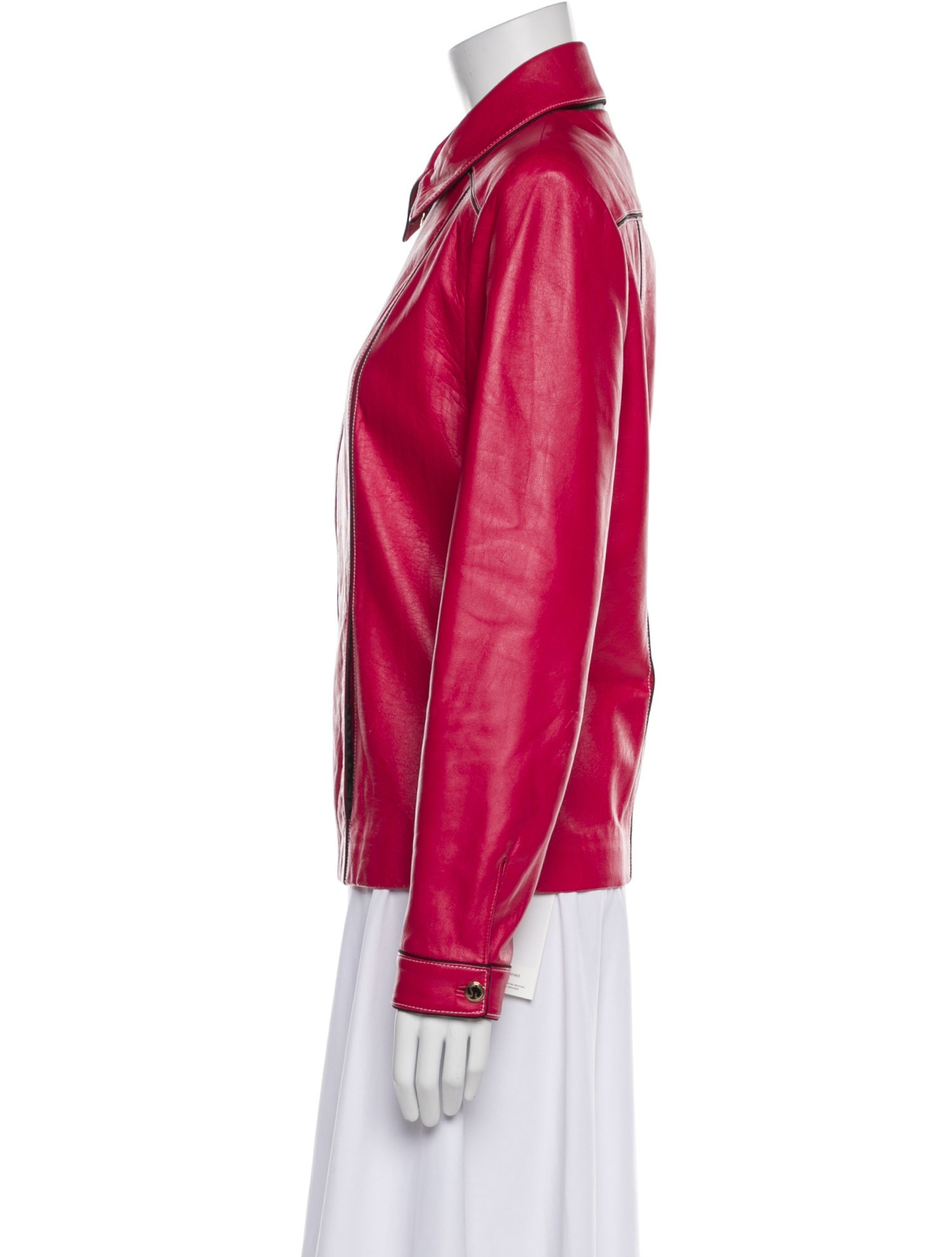 St. John Sport Leather Biker Jacket