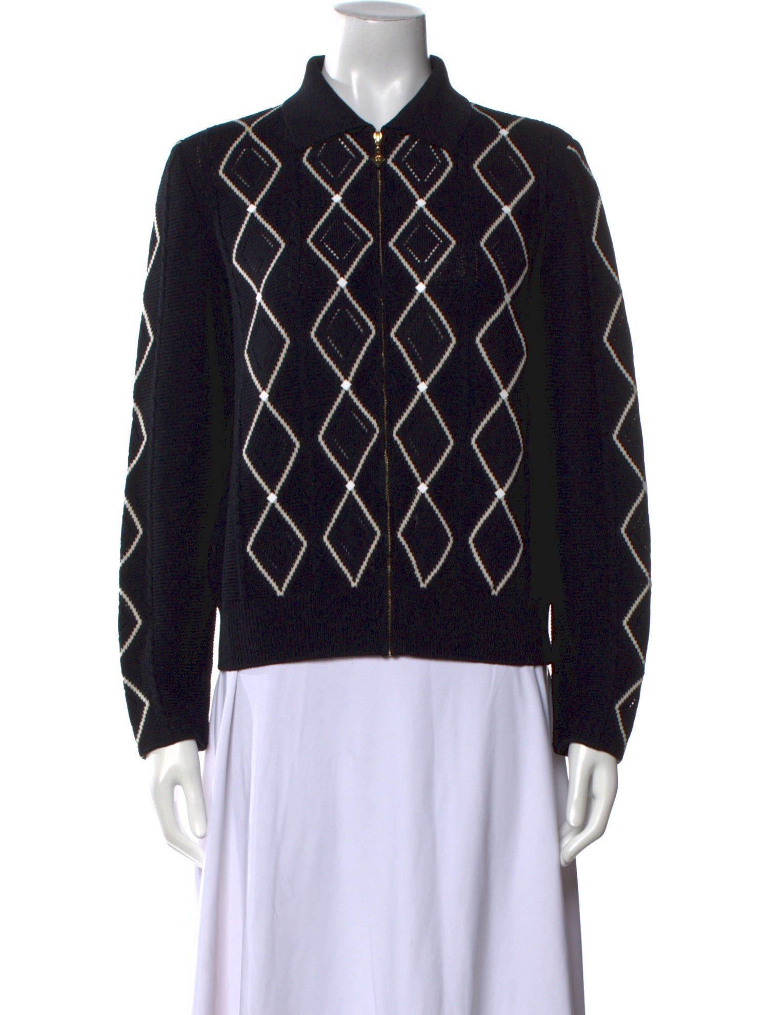 St. John Sport Plaid Print Sweater