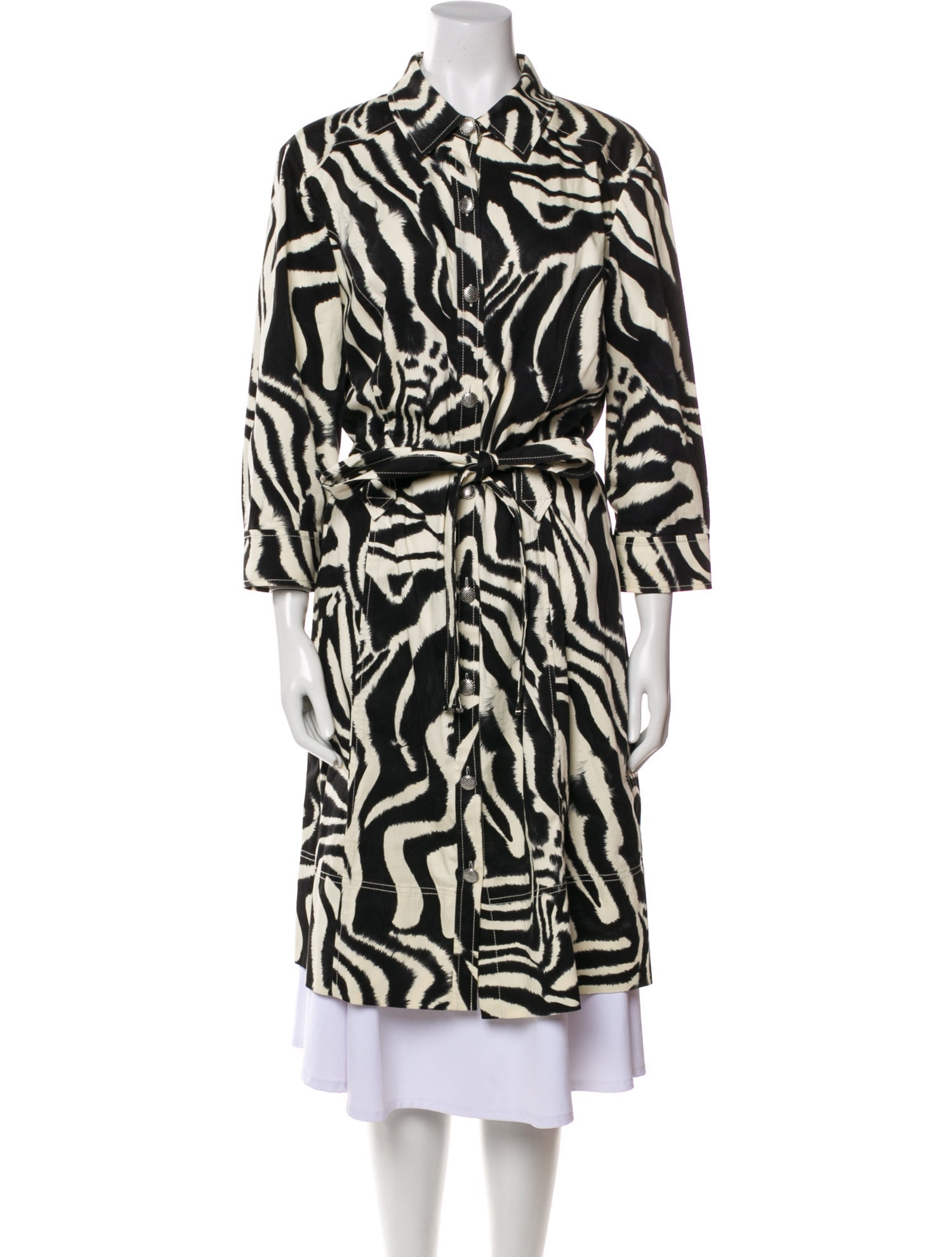 St. John Sport Animal Print Trench Coat