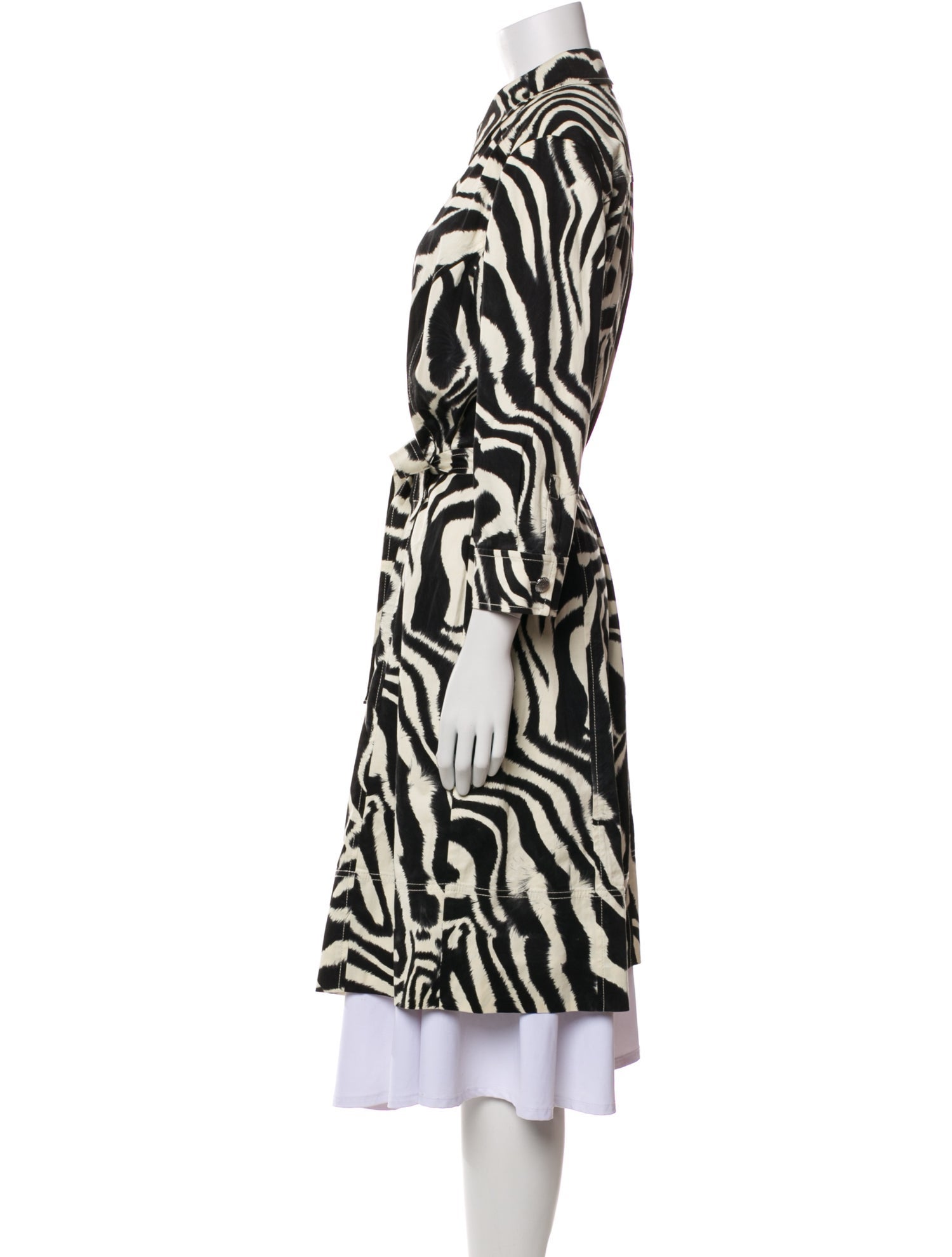 St. John Sport Animal Print Trench Coat