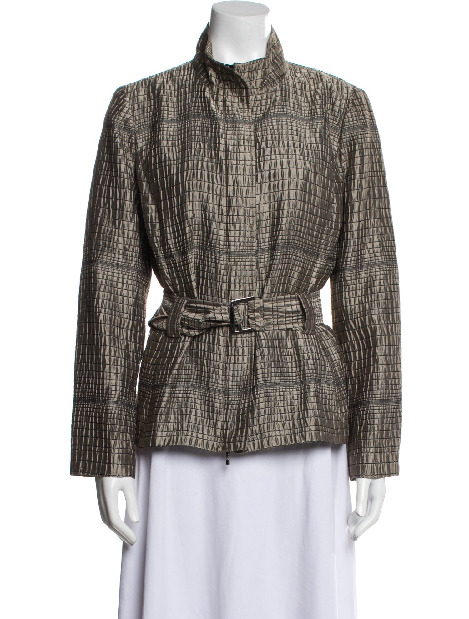 St. John Sport Plaid Print Jacket