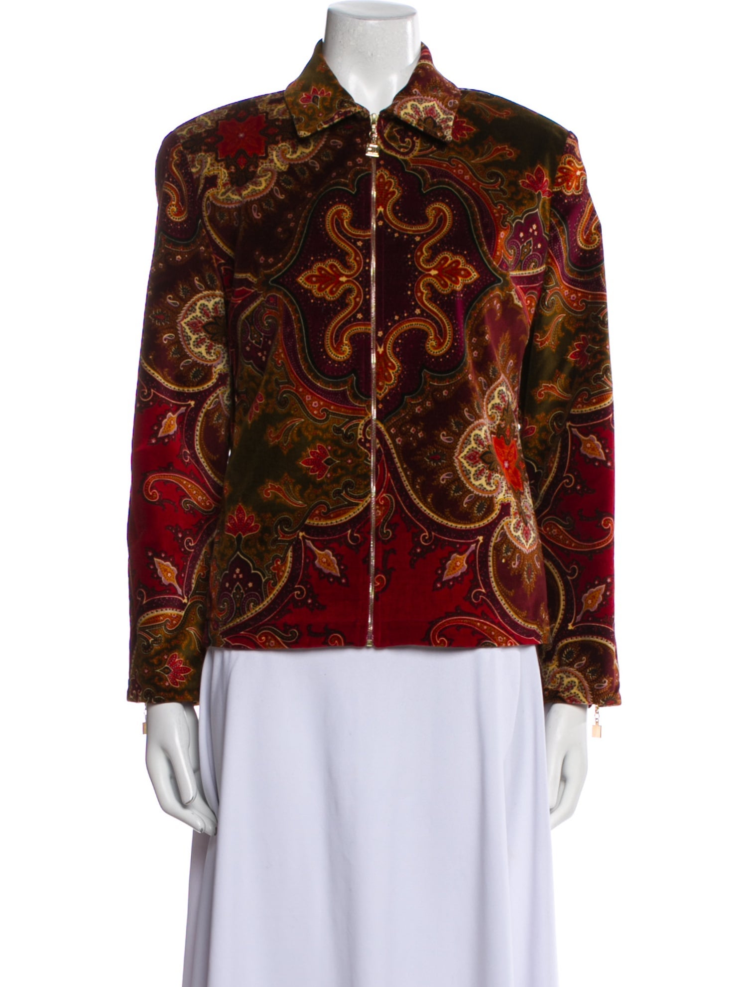 St. John Sport Paisley Print Evening Jacket