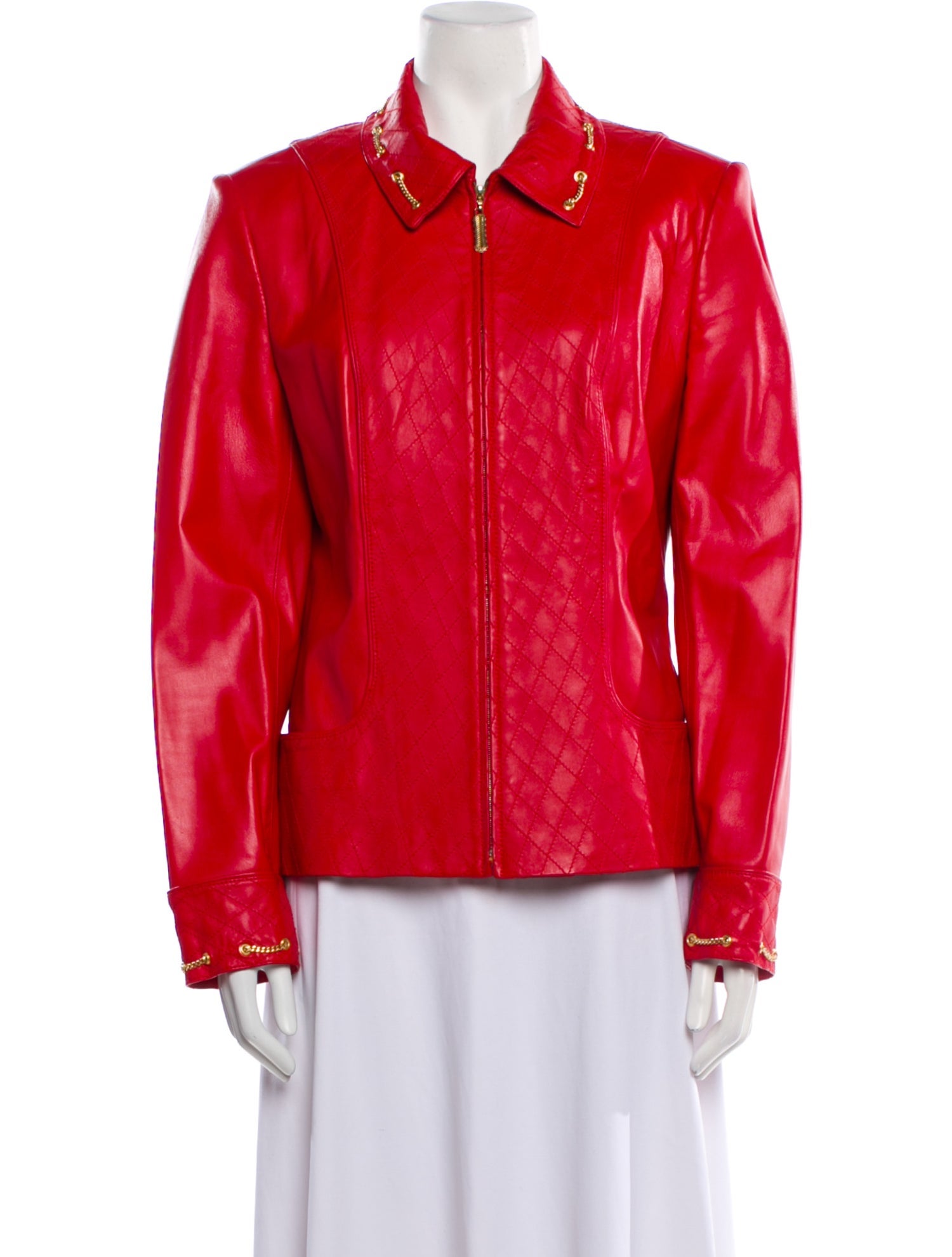 St. John Sport Leather Biker Jacket