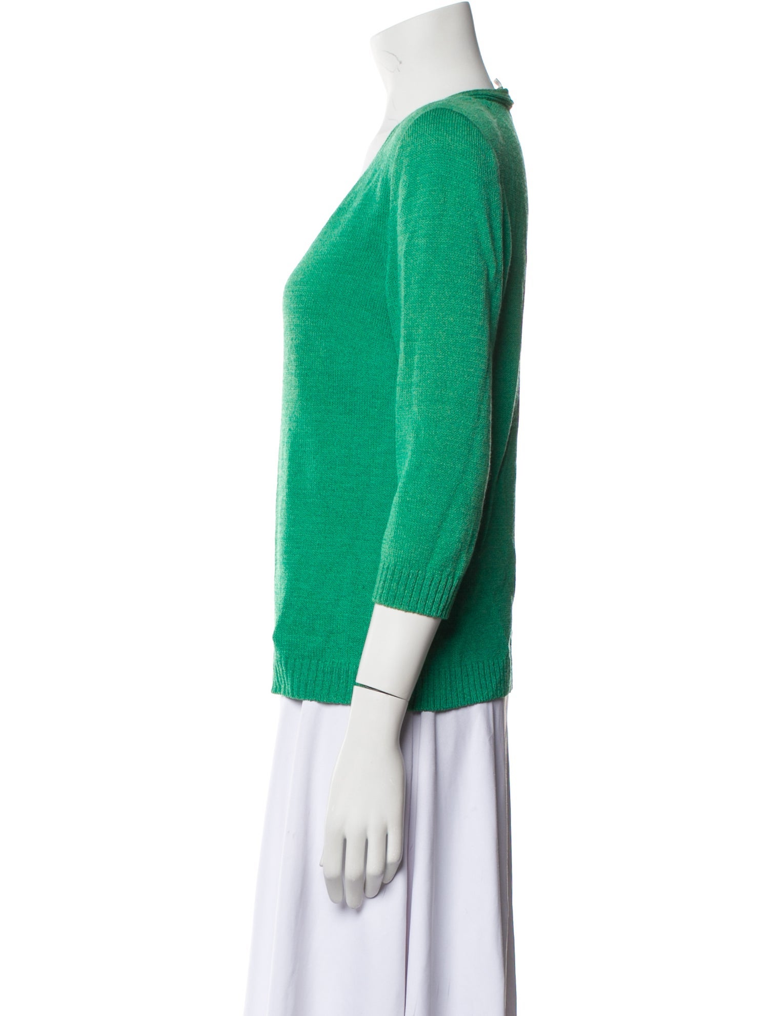 St. John Sport Wool V-Neck Sweater