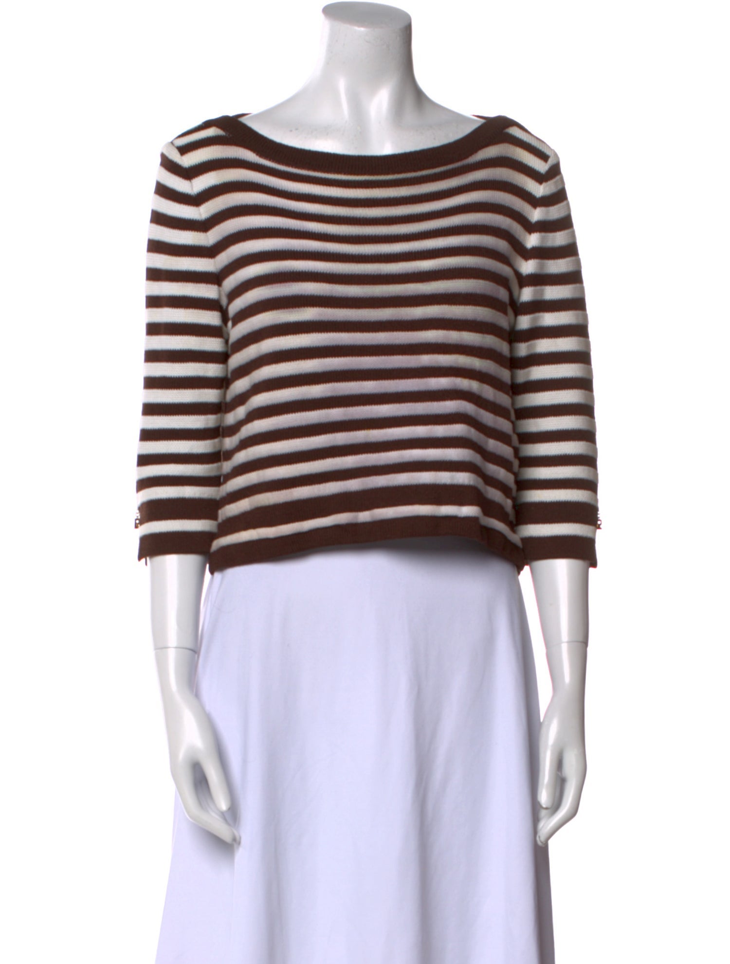 St. John Sport Wool Striped Sweater