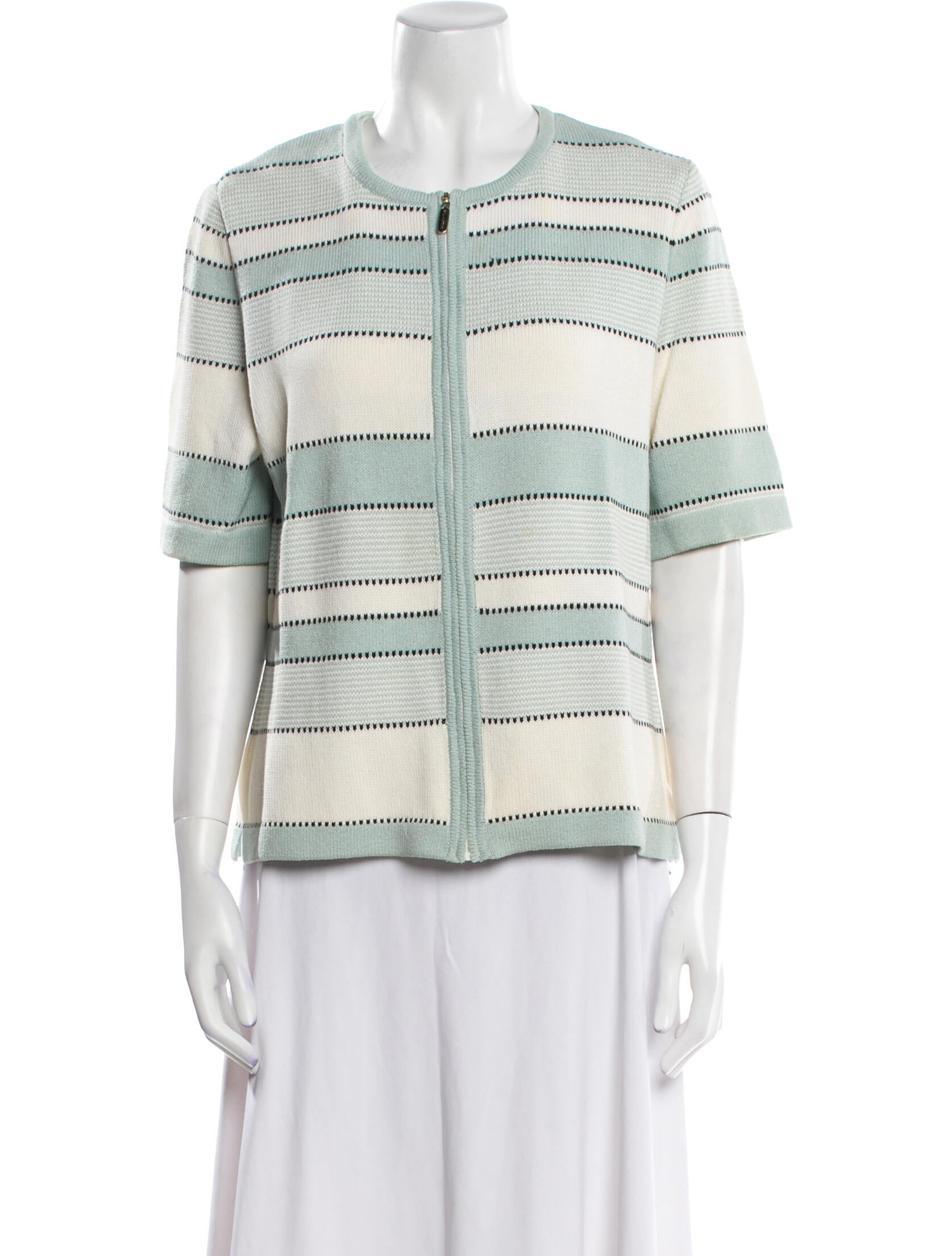 St. John Sport Striped Embroidered Accent Set