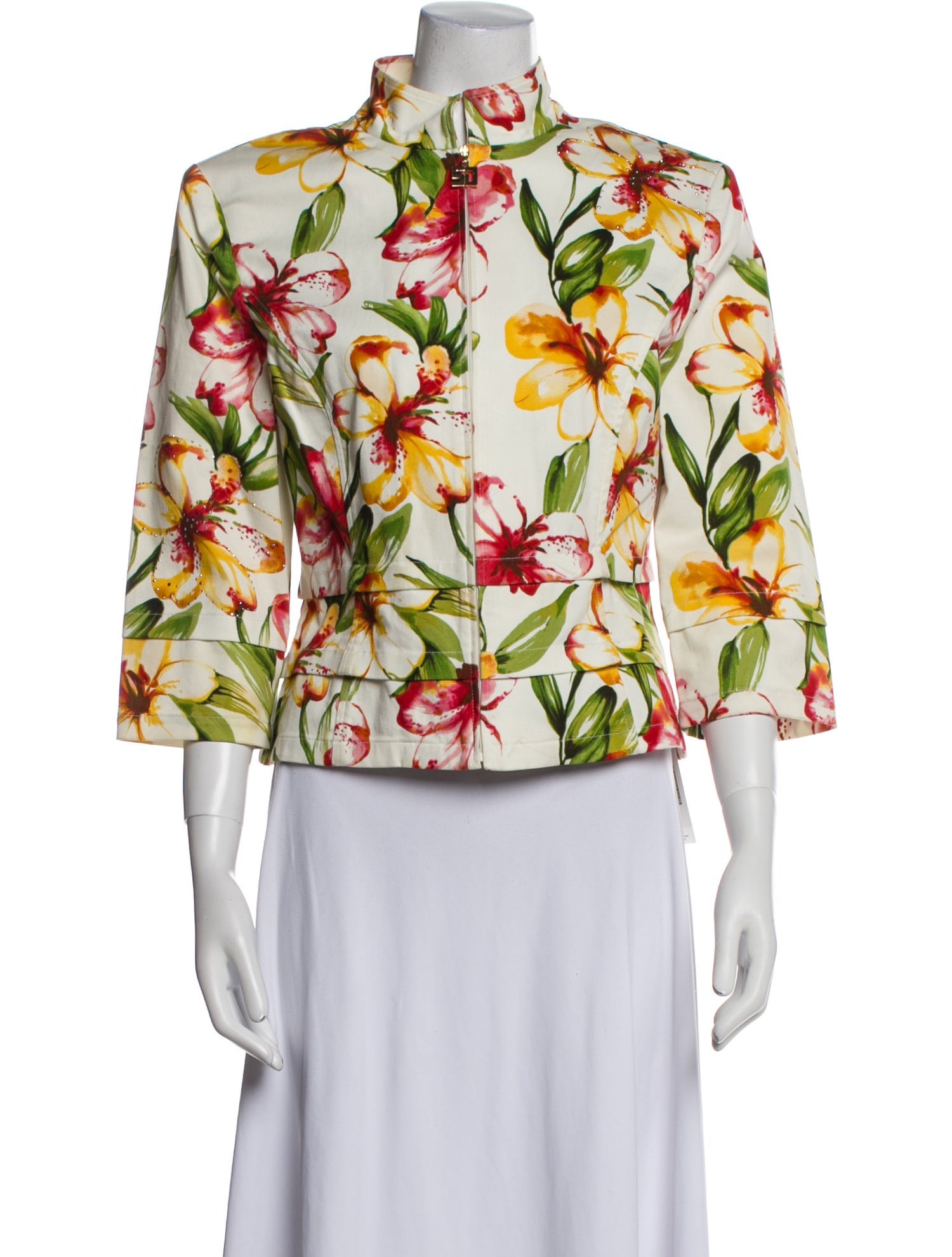 St. John Sport Floral Print Evening Jacket