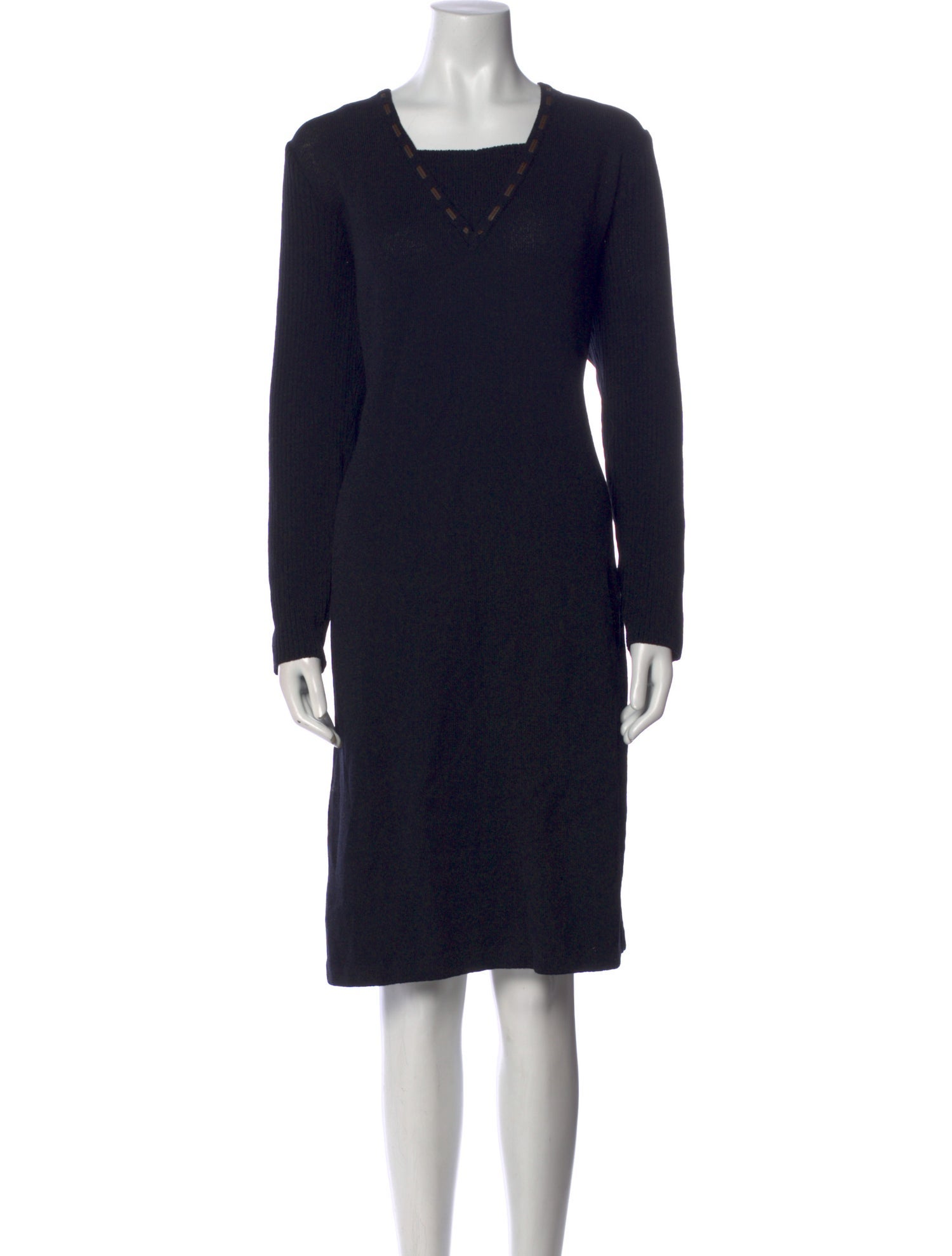 St. John Sport Square Neckline Knee-Length Dress