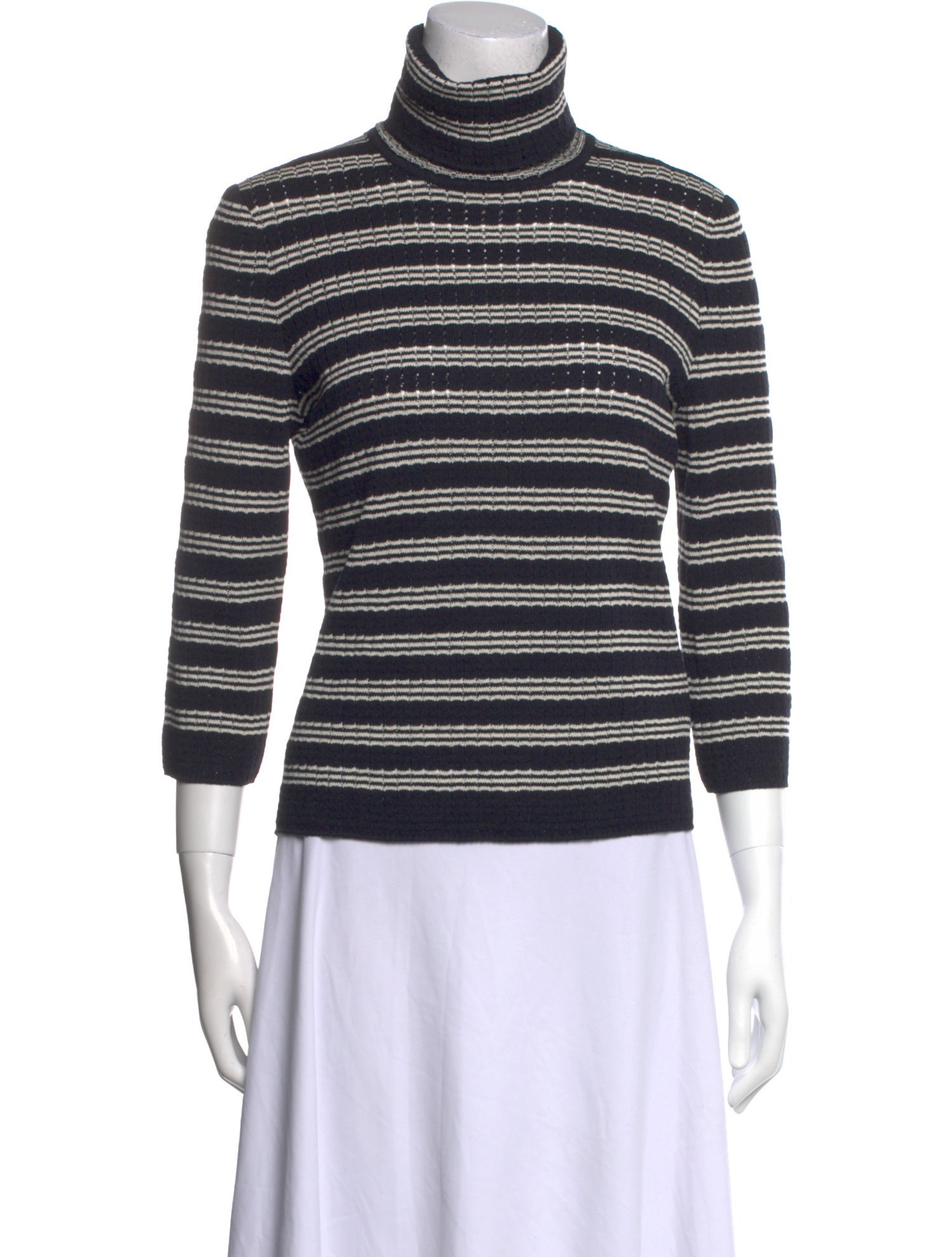 St. John Sport Wool Striped Sweater