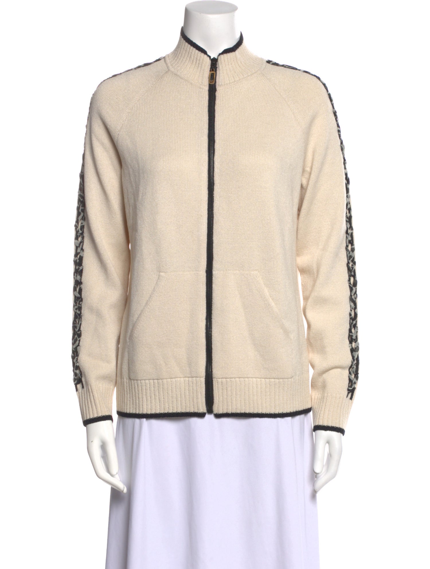 St. John Sport Wool Mock Neck Sweater