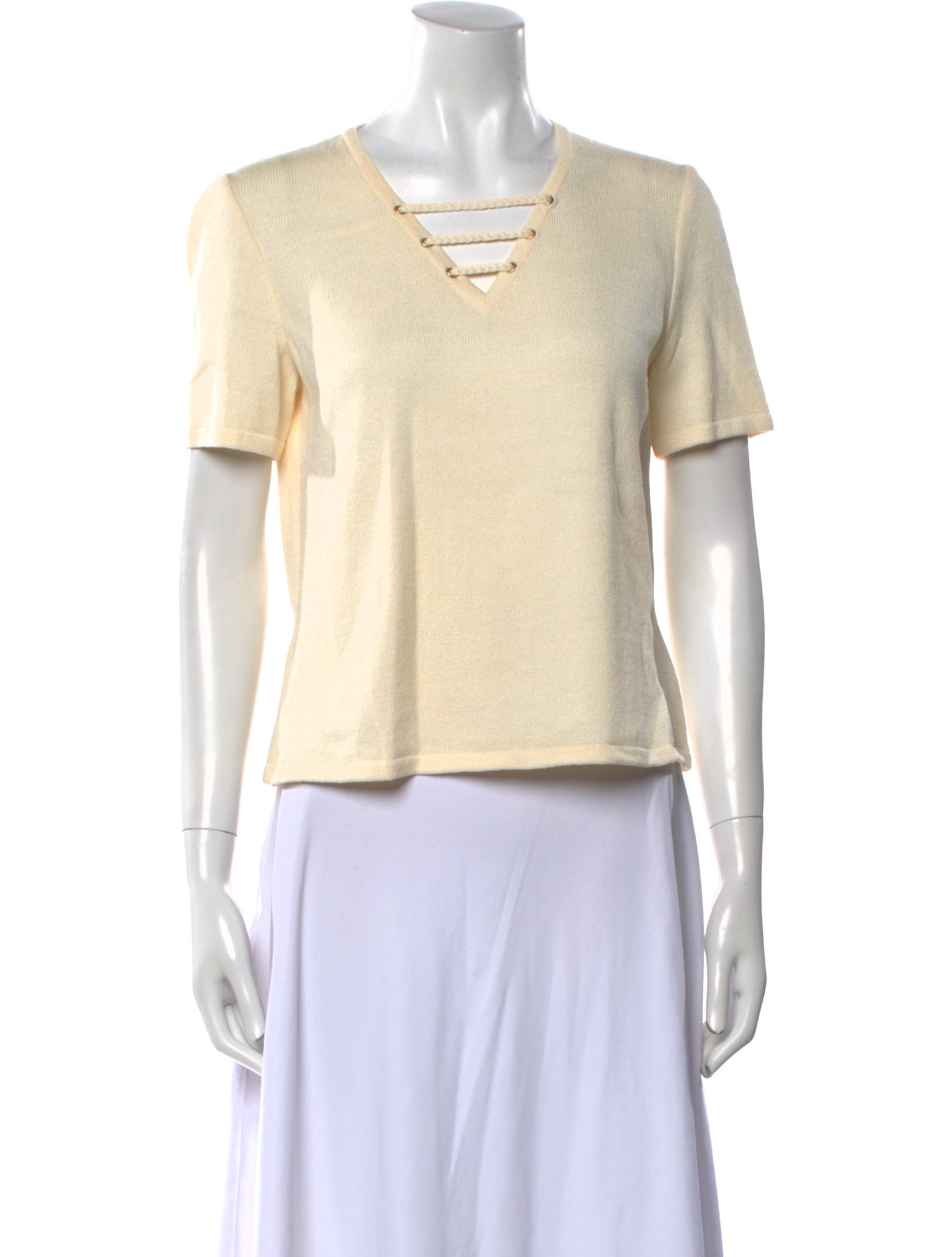 St. John Sport Wool V-Neck Sweater