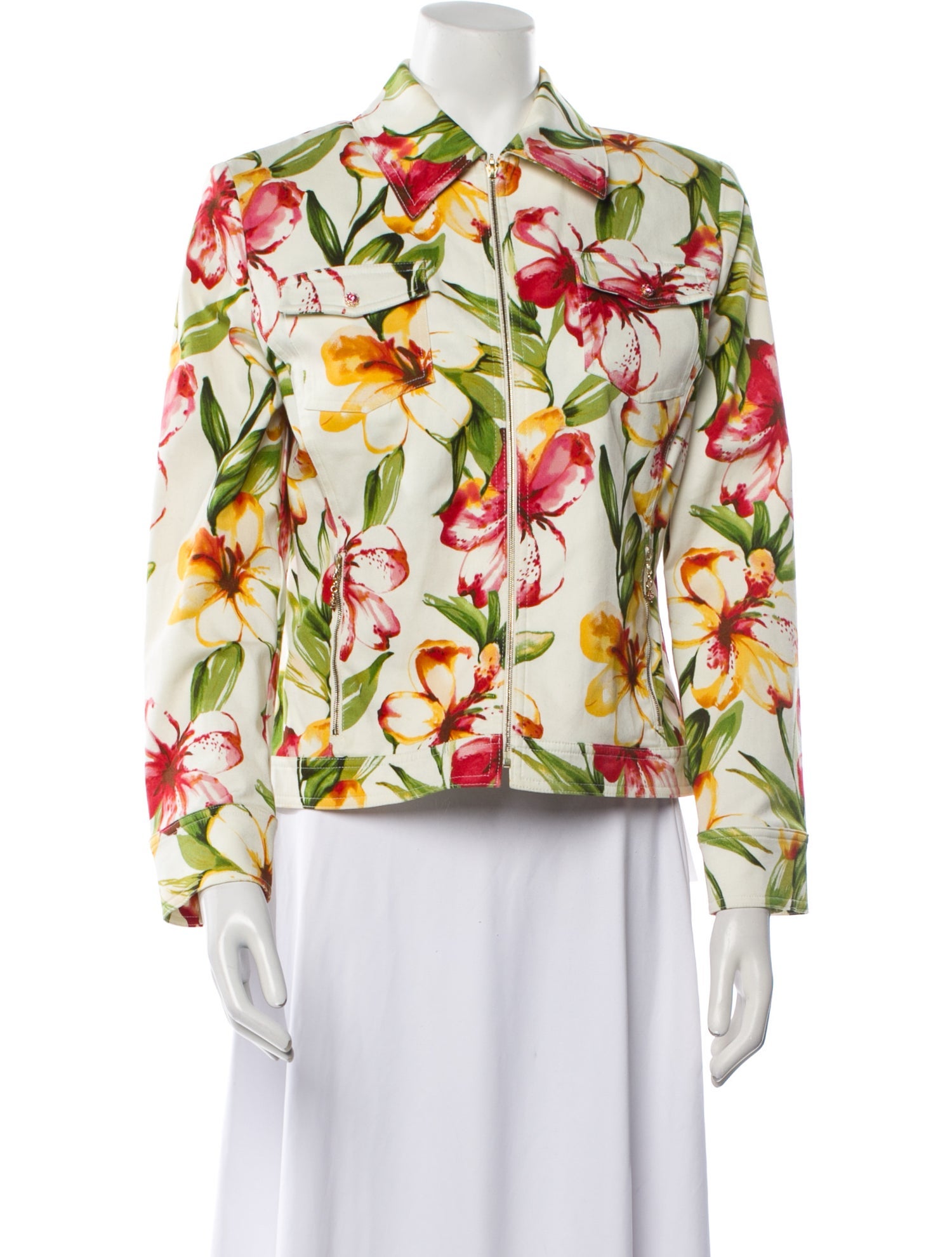 St. John Sport Floral Print Evening Jacket