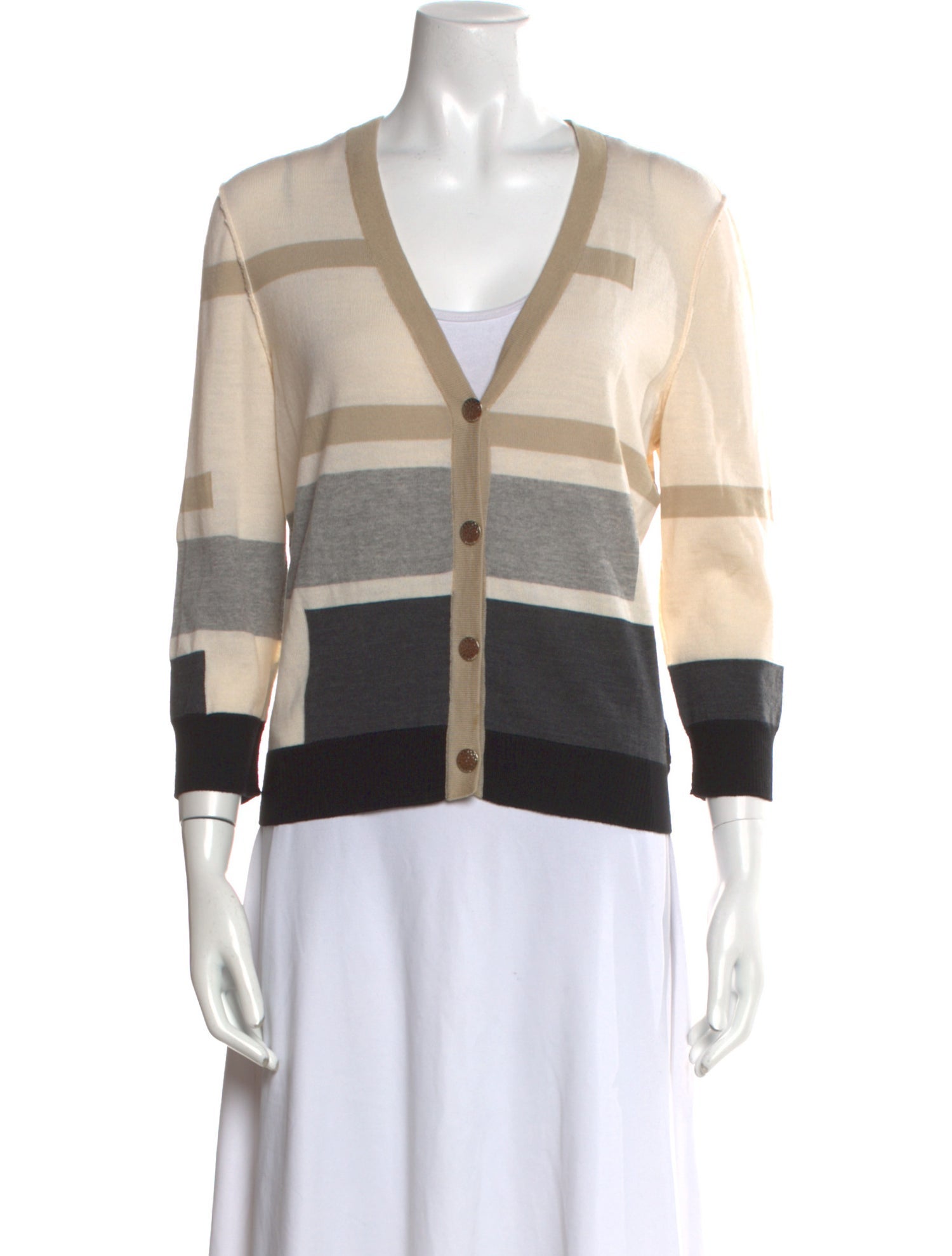 St. John Sport Wool Striped Sweater