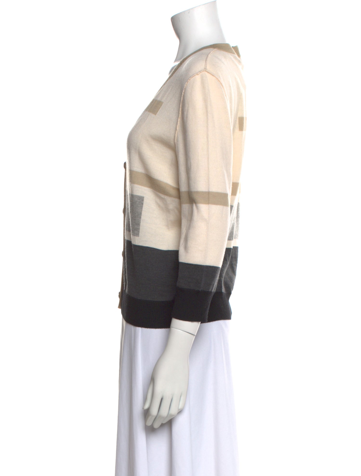 St. John Sport Wool Striped Sweater