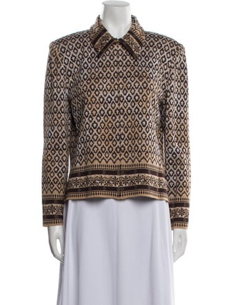 St. John Sport Wool Printed Blazer