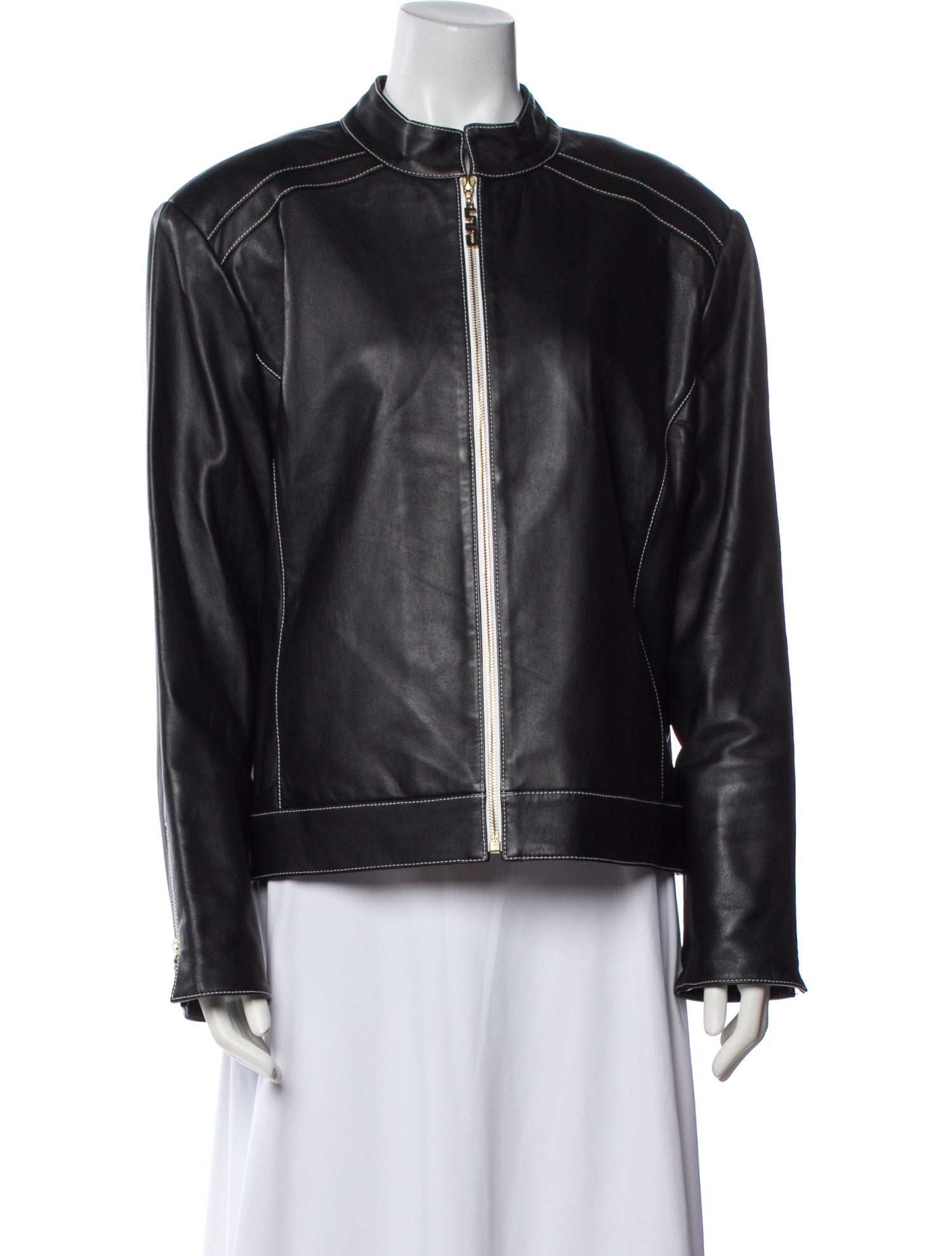 St. John Sport Leather Biker Jacket