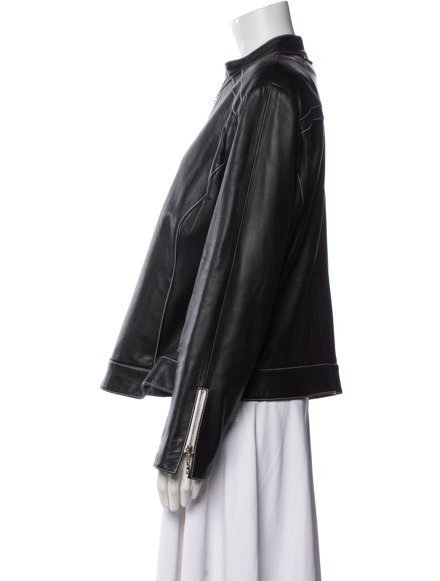 St. John Sport Leather Biker Jacket