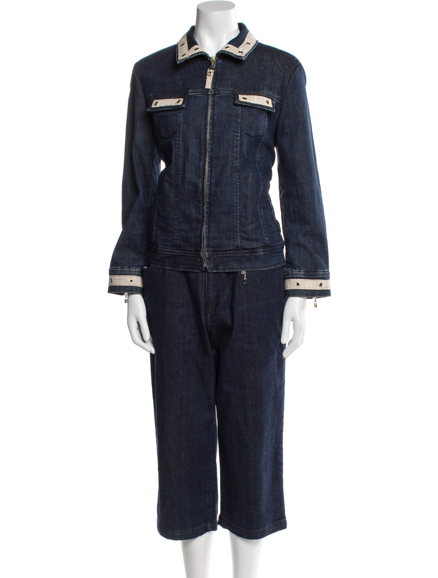 St. John Sport Colorblock Pattern Pant Set